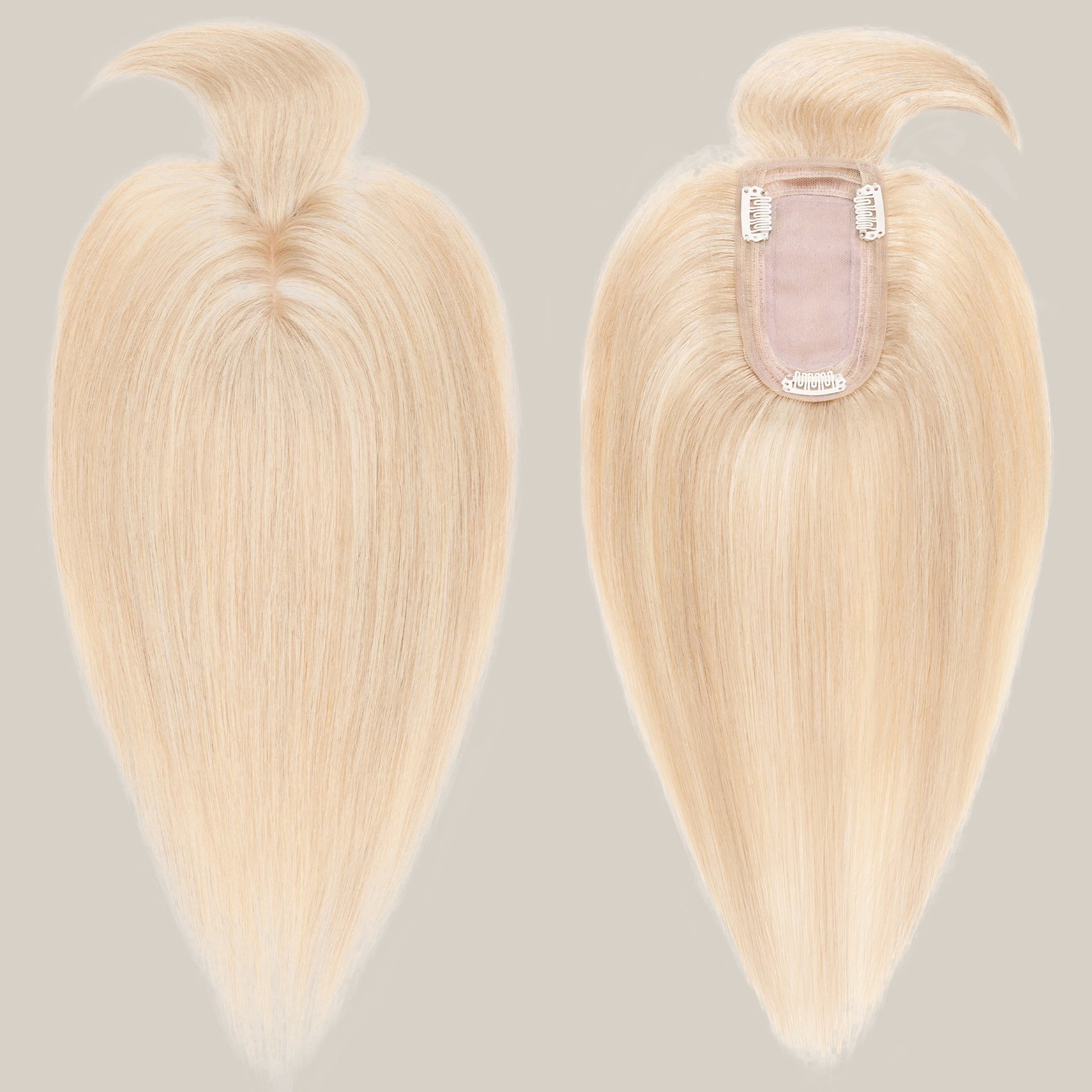 3x5" Bionic Scalp Top Dark Blonde Highlight Human Hair Topper segohair.com