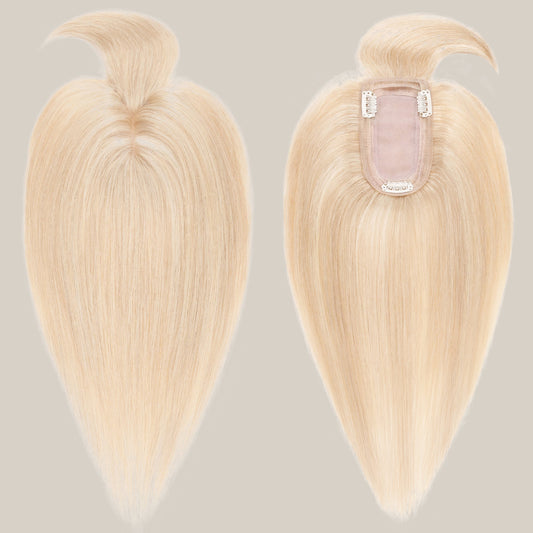 3x5" Bionic Scalp Top Dark Blonde Highlight Human Hair Topper segohair.com