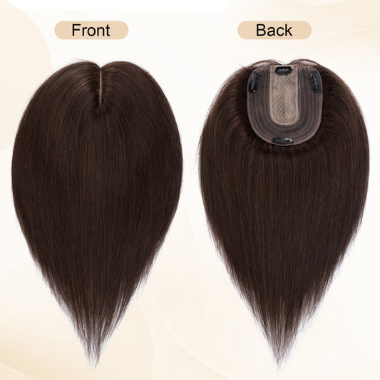 4*5" Silk Circle Top Dark Brown Remy Human Hair Toppers segohair.com