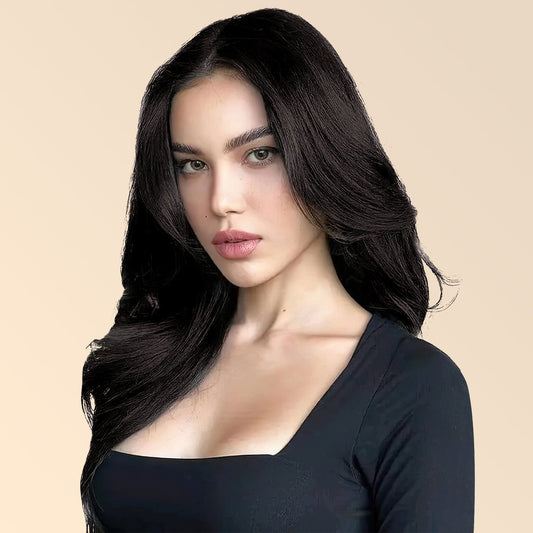 4x5" Silk Circle Top Natural Black Remy Human Hair Toppers segohair.com