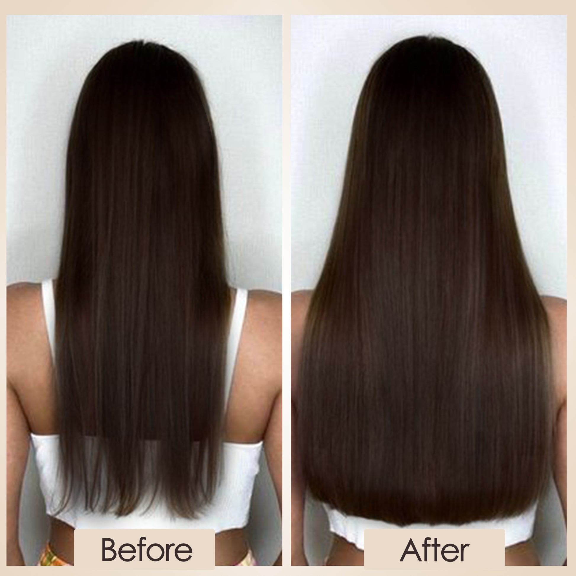 Dark Brown Volumized Halo Hair Extension segohair.com