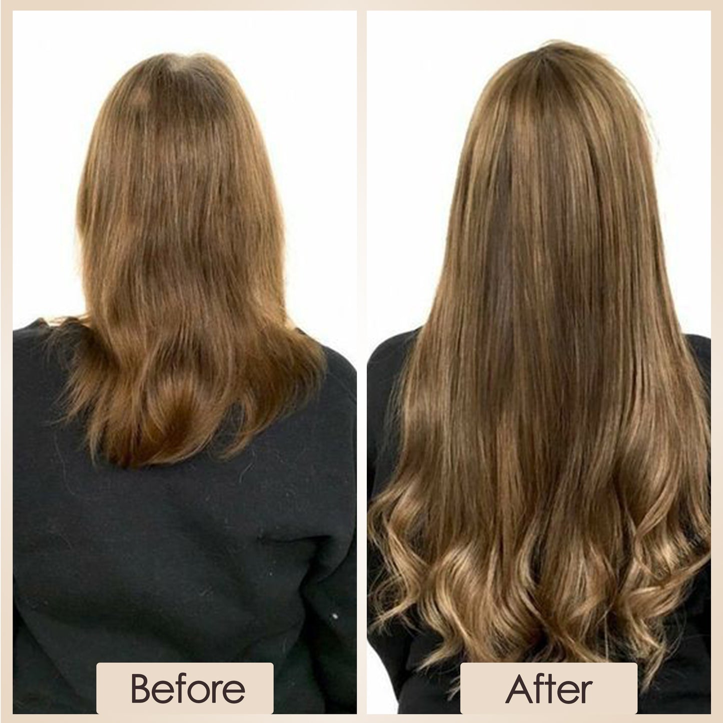 Light Brown Clip In Hair Extensions 8 PCS segohair.com