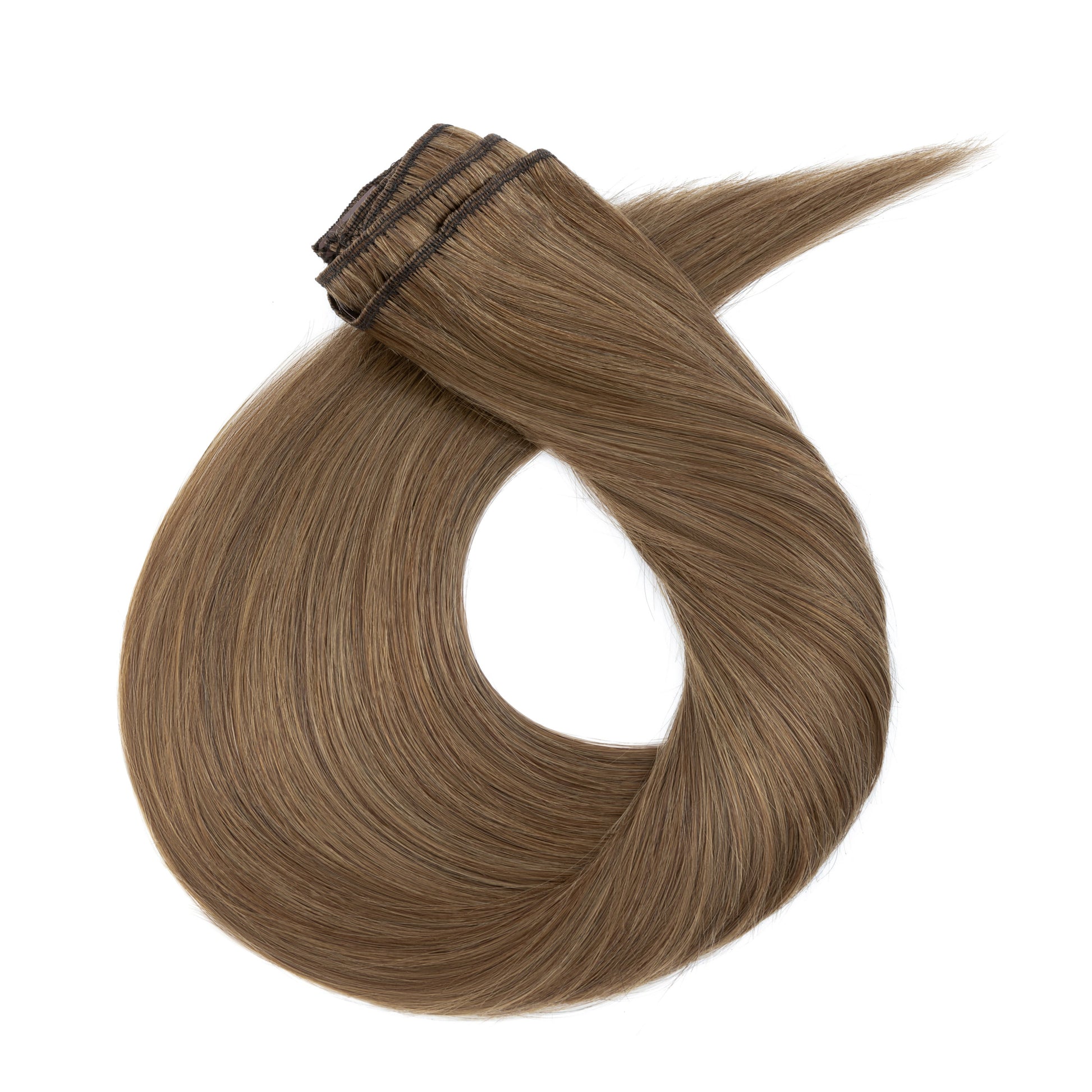 SEGOHAIR 8pcs Clip In Hair Extensions Real Human Hair Chestnut Brown segohair.com