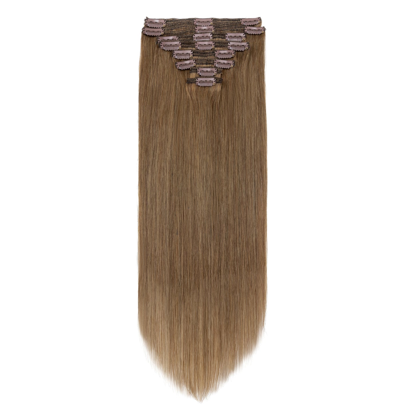SEGOHAIR 8pcs Clip In Hair Extensions Real Human Hair Chestnut Brown segohair.com