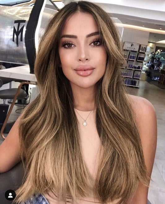 SEGOHAIR 8pcs Clip In Hair Extensions Real Human Hair Chocolate Brown Strawberry Honey Blonde segohair.com