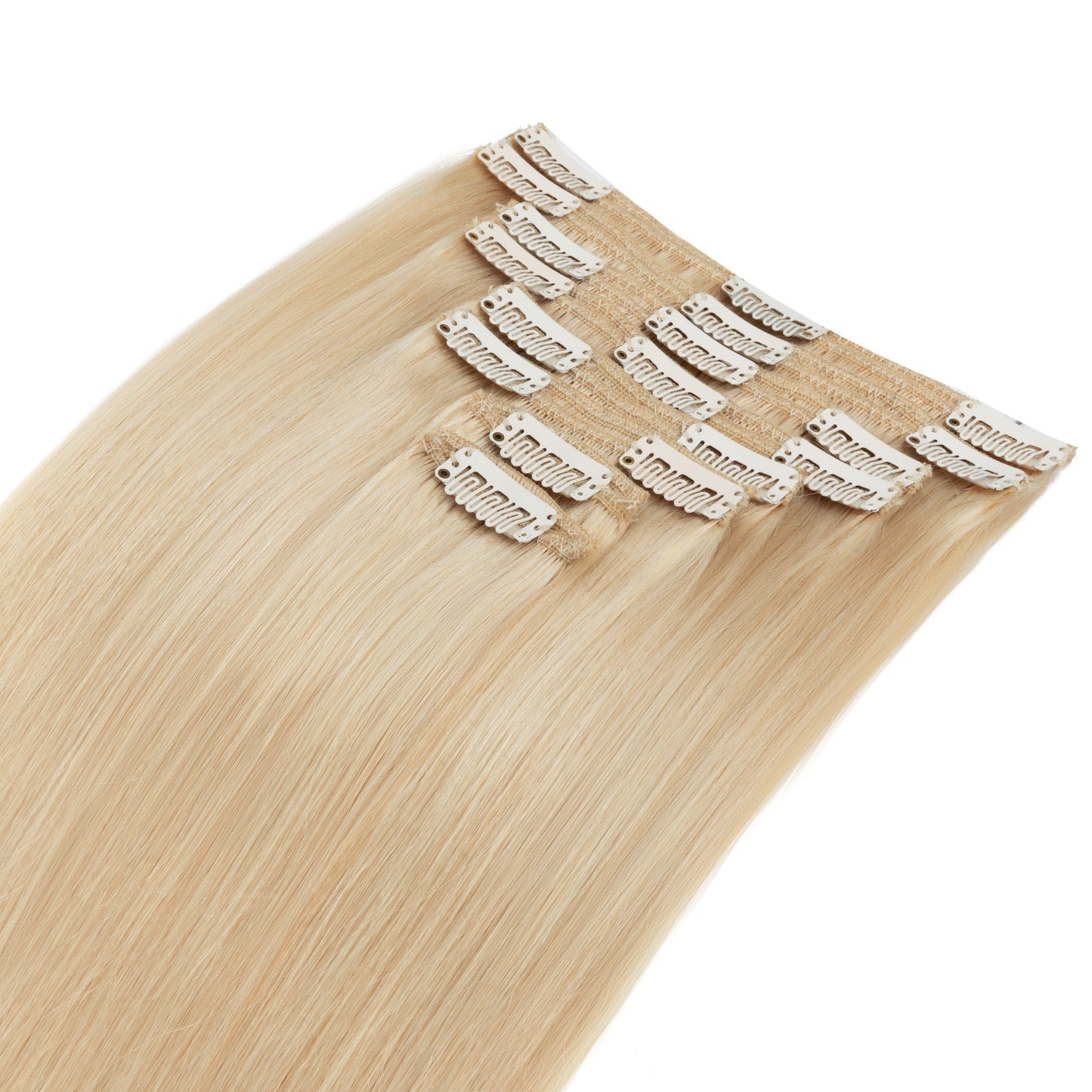 SEGOHAIR 8pcs Clip In Hair Extensions Real Human Hair Golden Blonde segohair.com