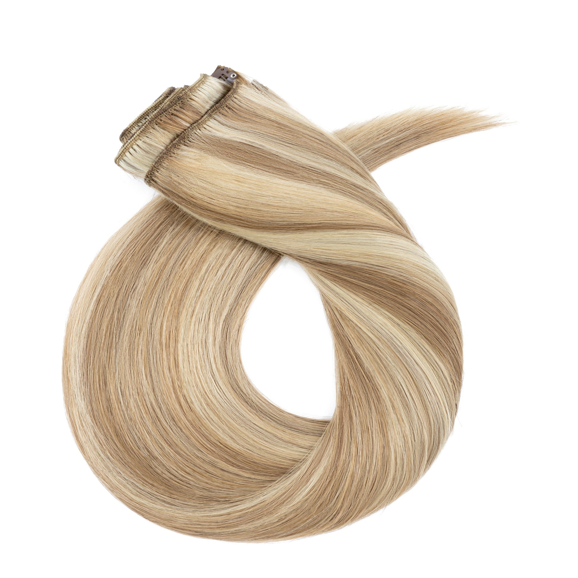 SEGOHAIR 8pcs Clip In Hair Extensions Real Human Hair Golden Brown Blonde segohair.com