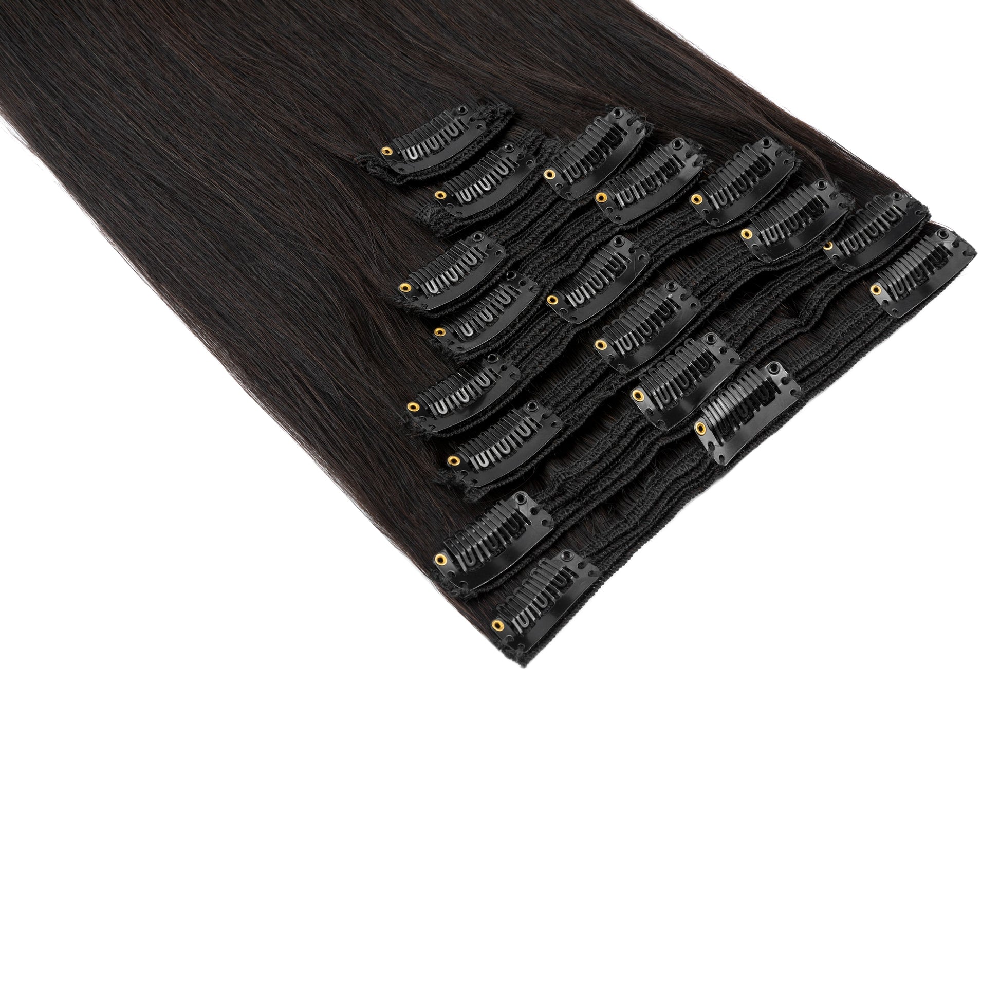SEGOHAIR 8pcs Clip In Hair Extensions Real Human Hair Natural Black segohair.com