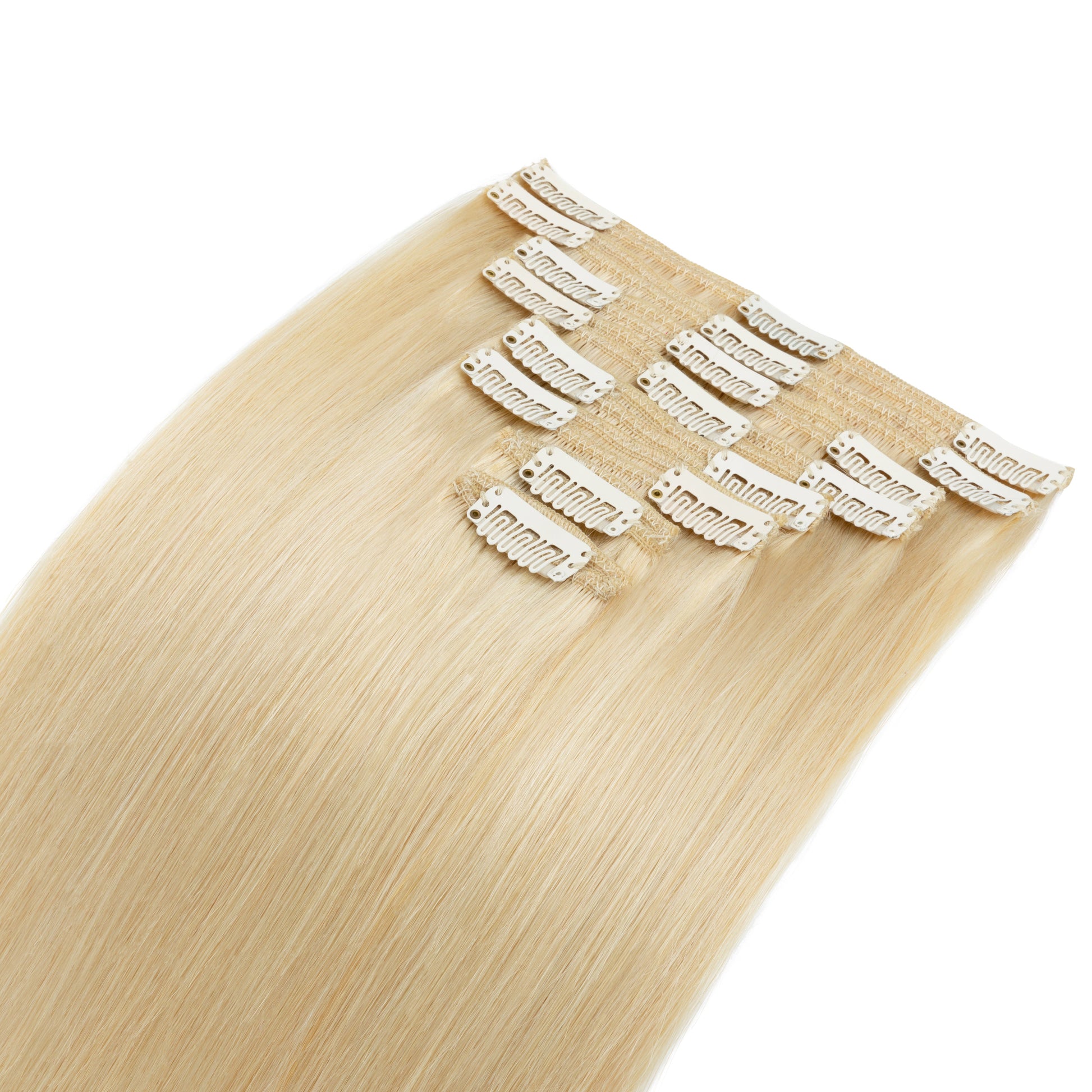 SEGOHAIR 8pcs Clip In Hair Extensions Real Human Hair Platinum Blonde segohair.com