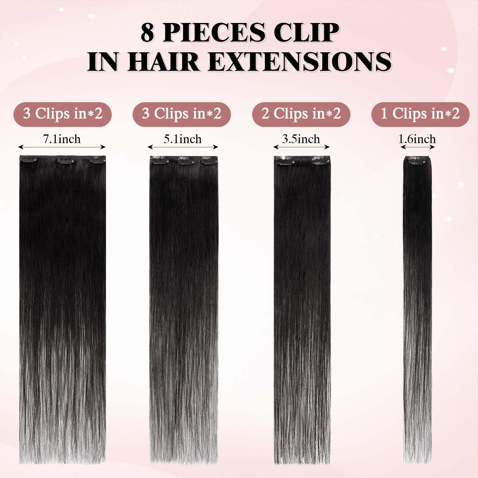 SEGOHAIR Clip In Hair Extensions Real Human Hair Light Weight segohair.com