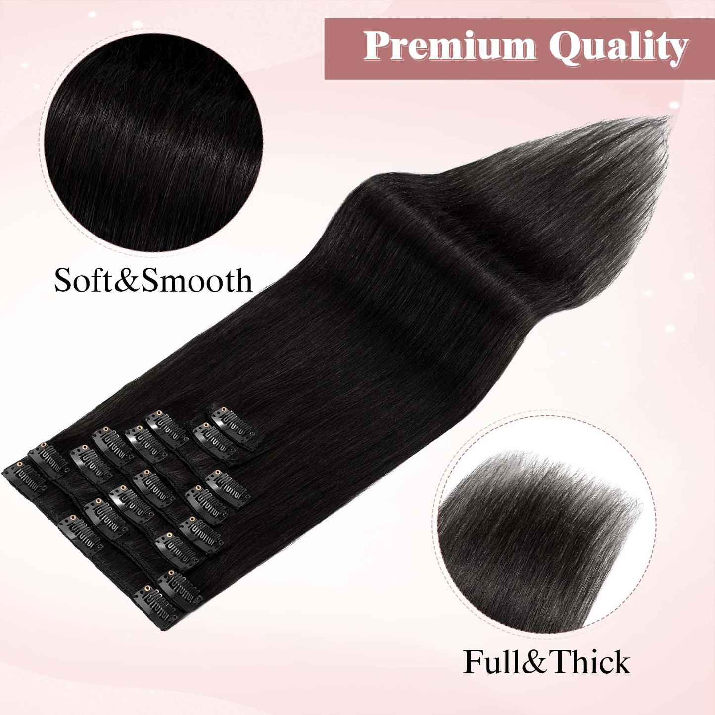 SEGOHAIR Clip In Hair Extensions Real Human Hair Light Weight segohair.com
