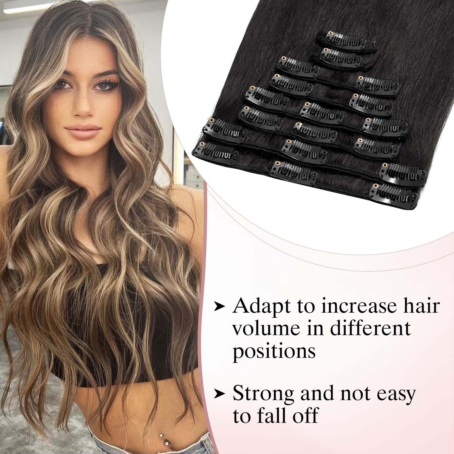 SEGOHAIR Clip In Hair Extensions Real Human Hair Light Weight segohair.com