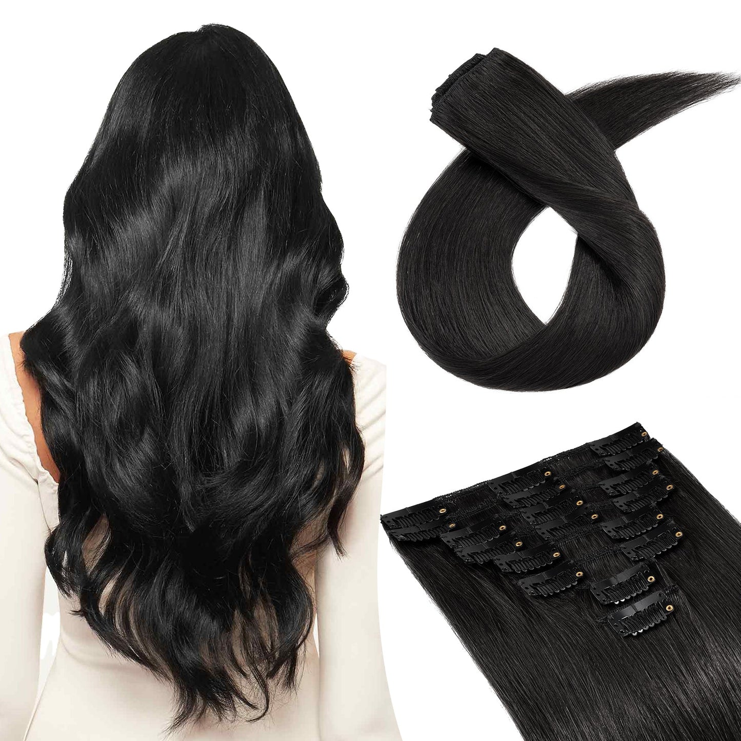 SEGOHAIR Clip In Hair Extensions Real Human Hair Light Weight segohair.com