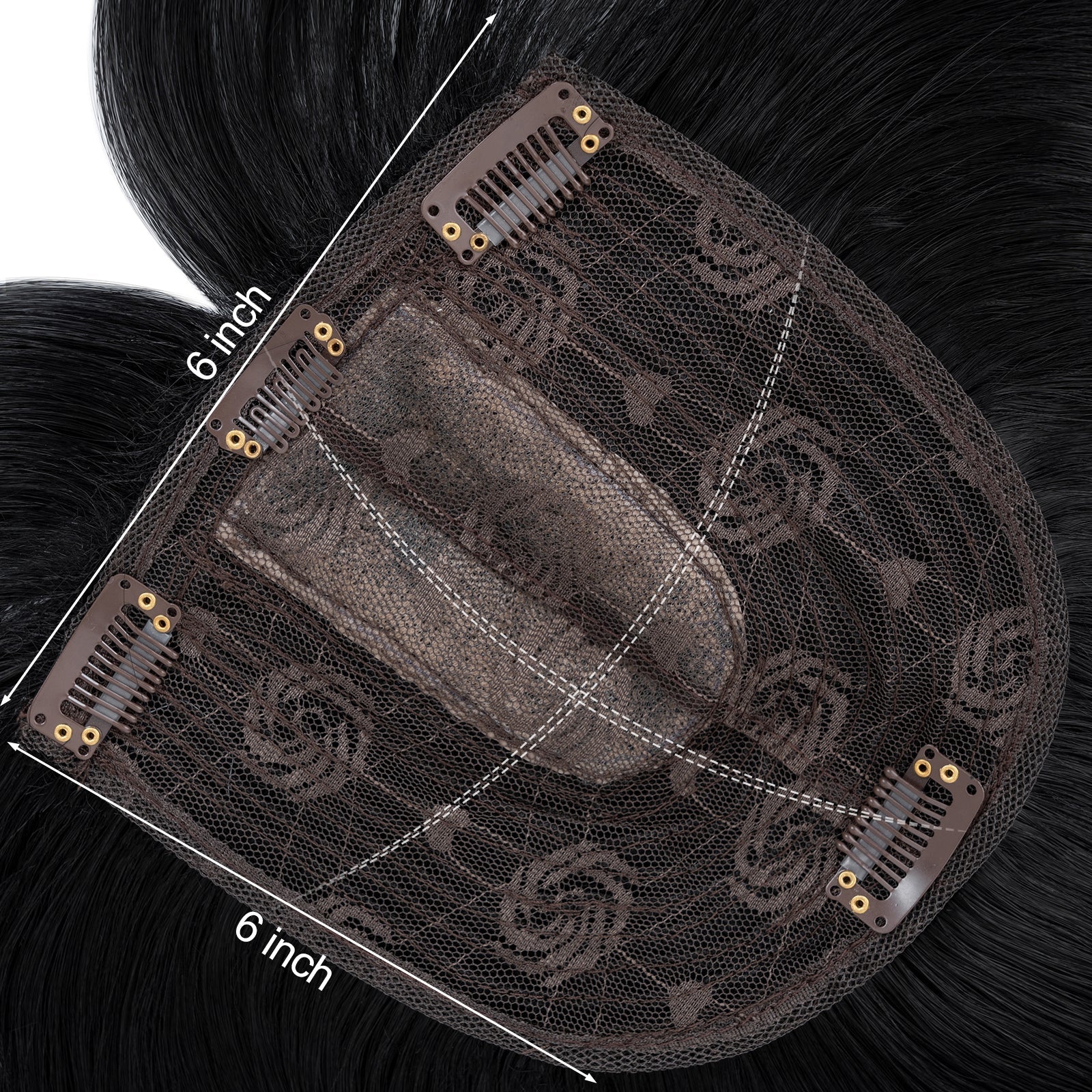 Synthetic Hair Topper with Long Bangs 18Inch segohair.com