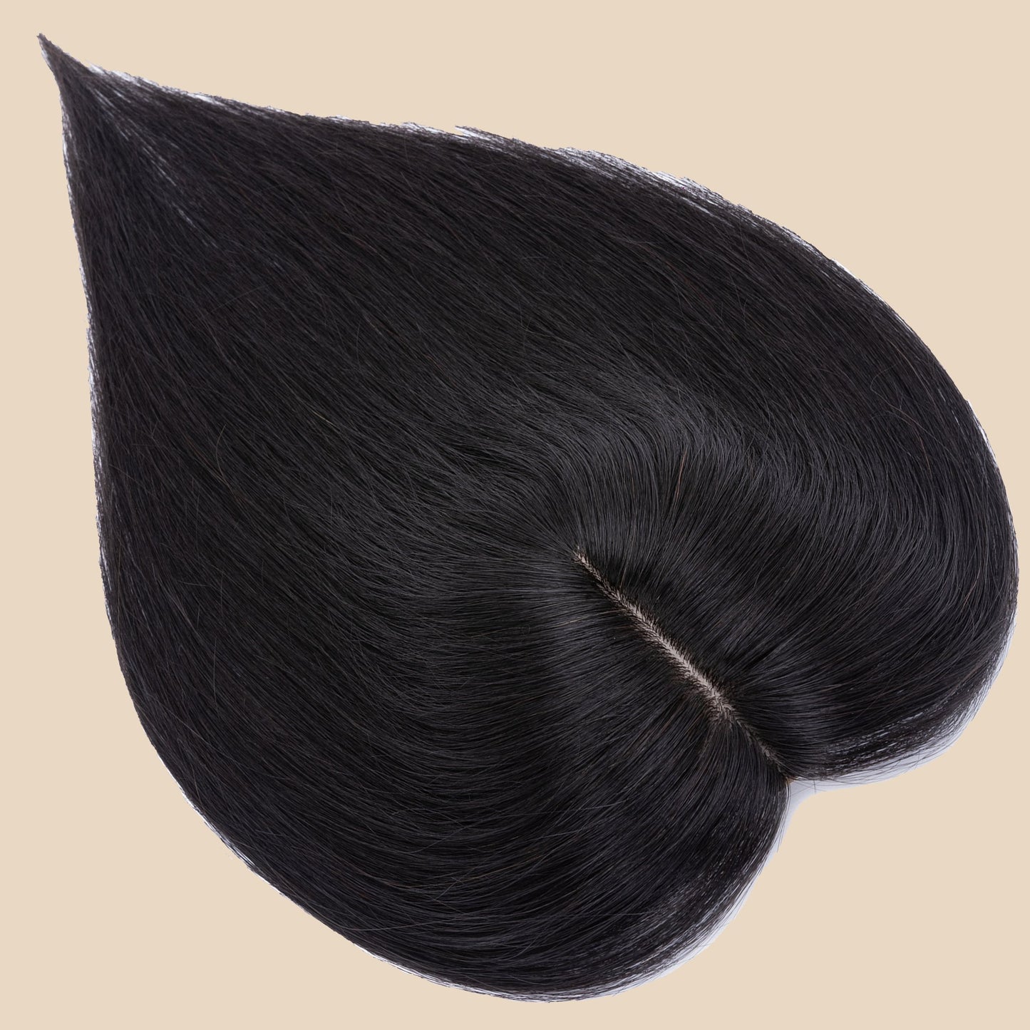 3.5x4" Silk Base Natural Black Human Hair Topper segohair.com