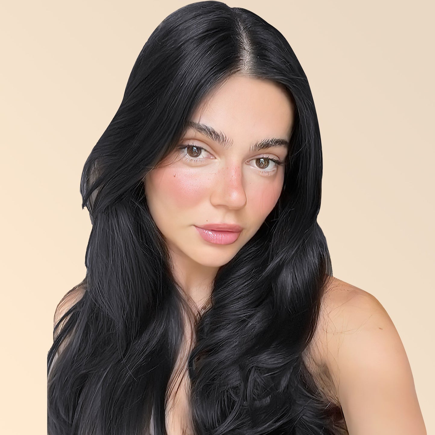 3.5x4" Silk Base Natural Black Human Hair Topper segohair.com