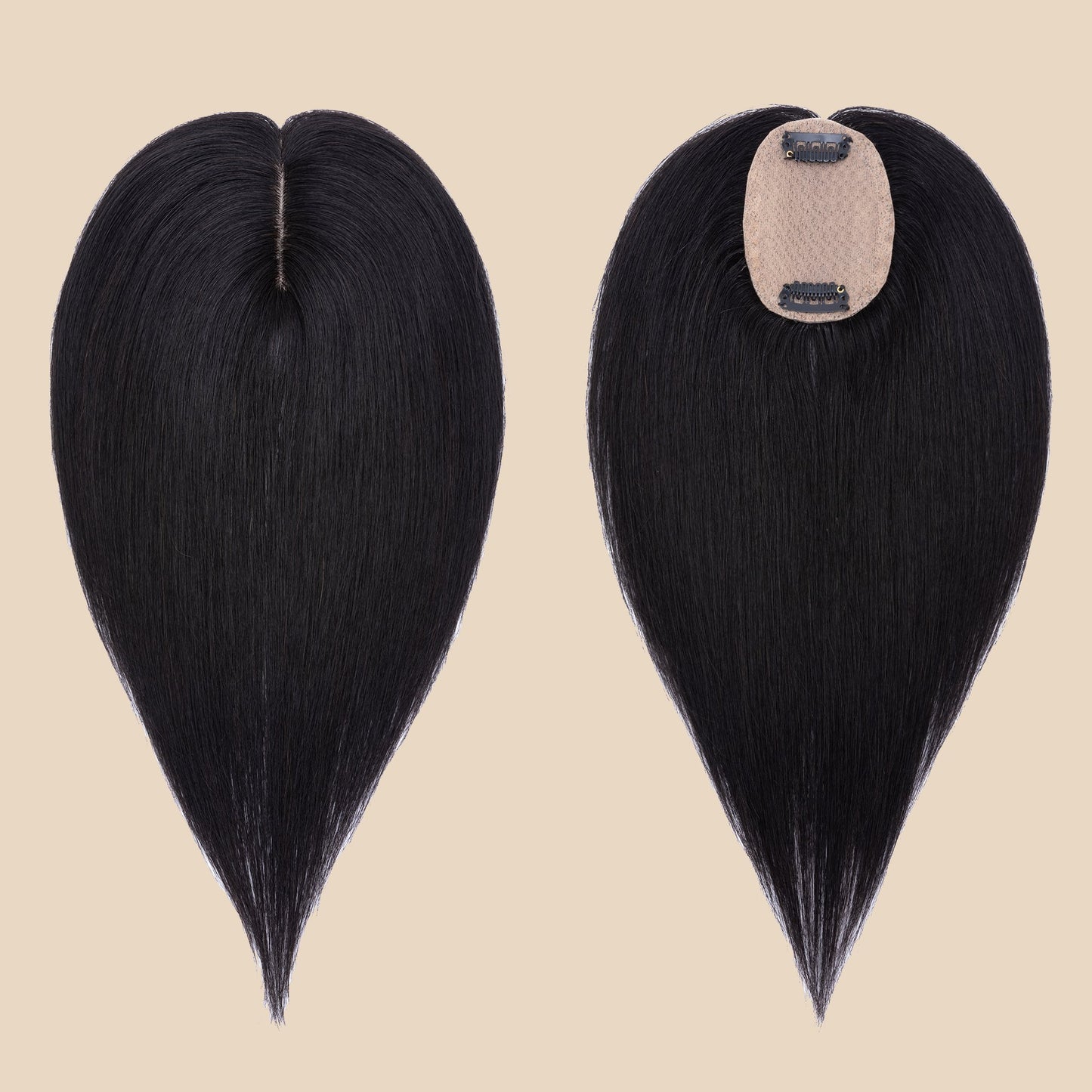 3.5x4" Silk Base Natural Black Human Hair Topper segohair.com