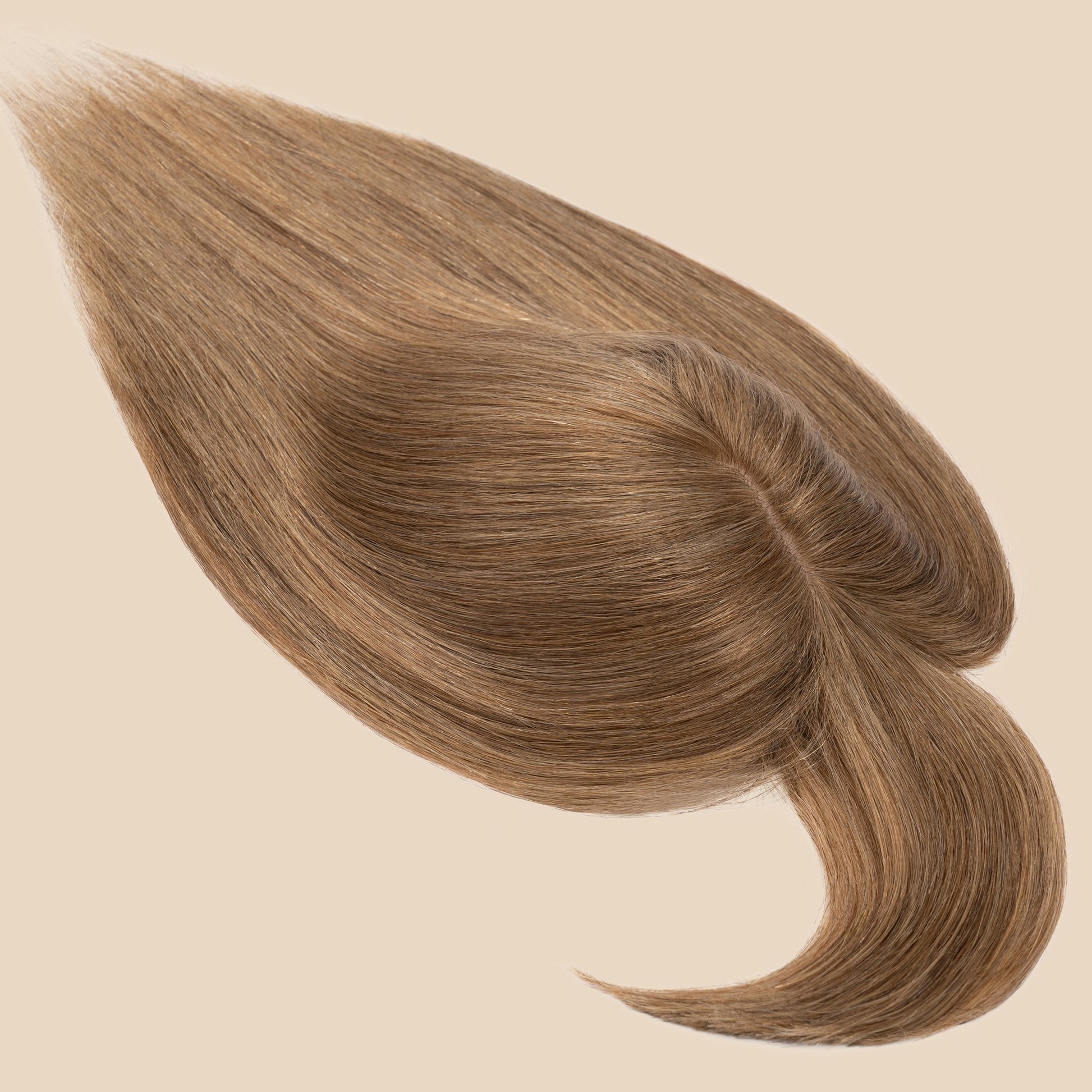 3x5" Bionic Scalp Top Light Brown Human Hair Topper with Bangs segohair.com