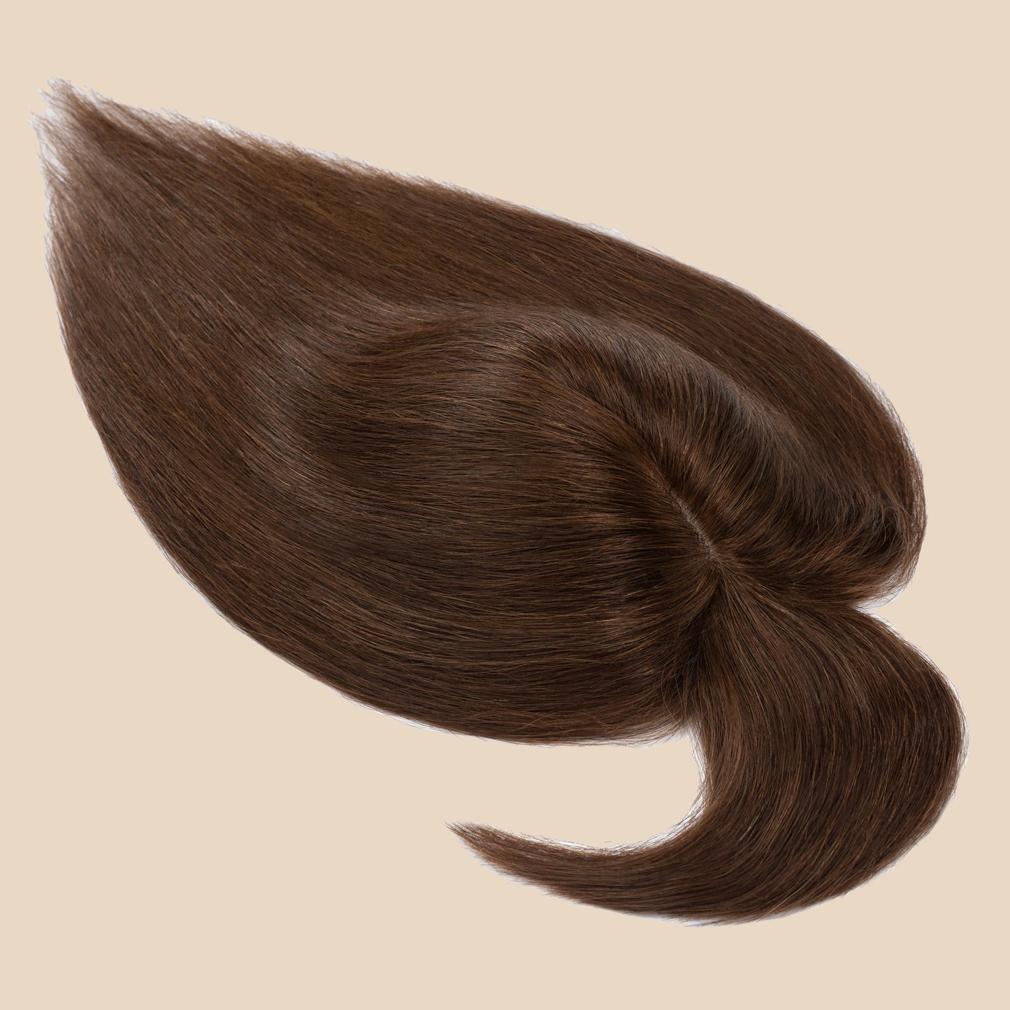 3x5" Bionic Scalp Top Medium Brown Human Hair Topper with Bangs segohair.com