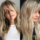 3x5" Silk Base Ash Blonde Highlight Human Hair Topper segohair.com