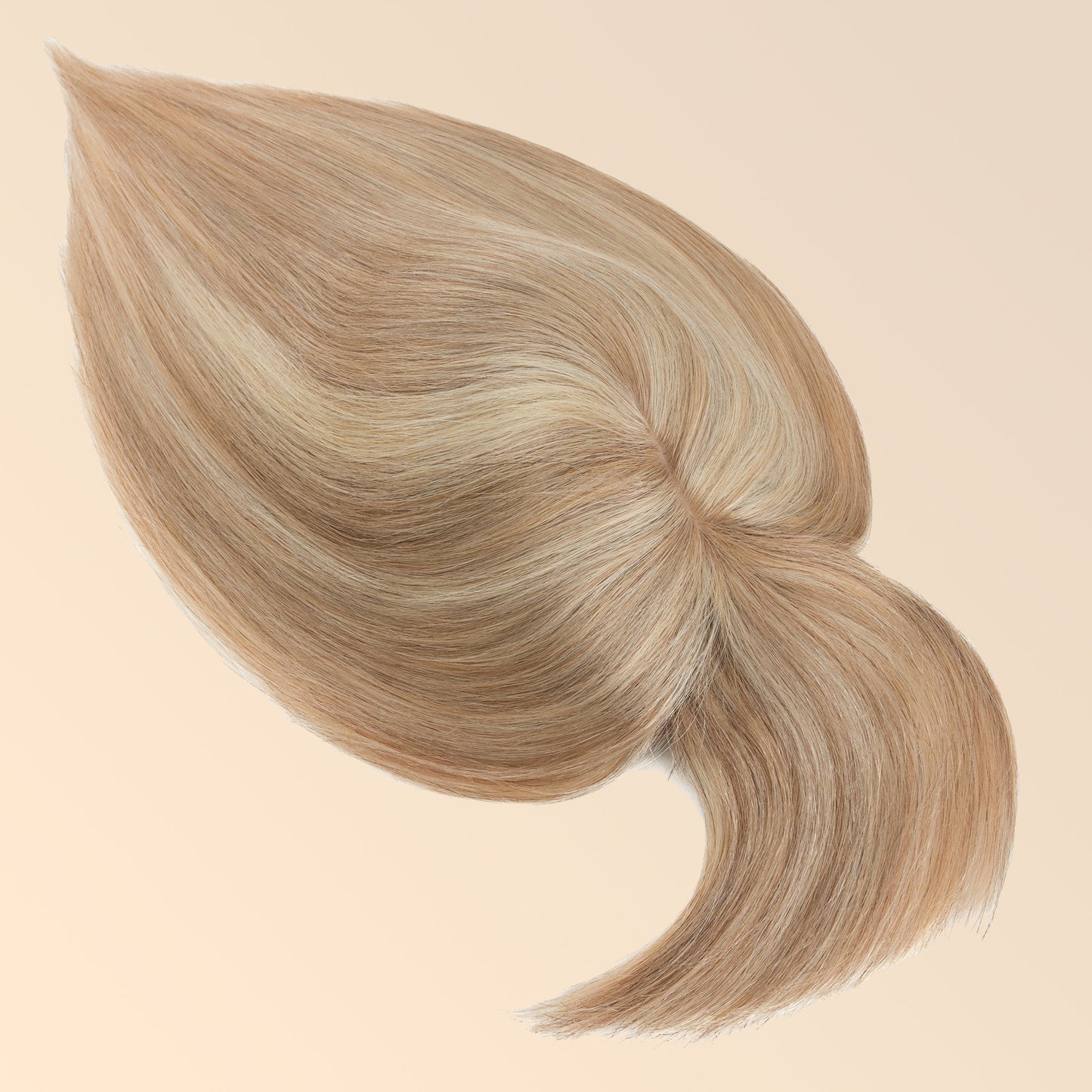 5x6" Bionic Scalp Top Golden Brown Blonde Highlight Human Hair Topper with Bangs segohair.com