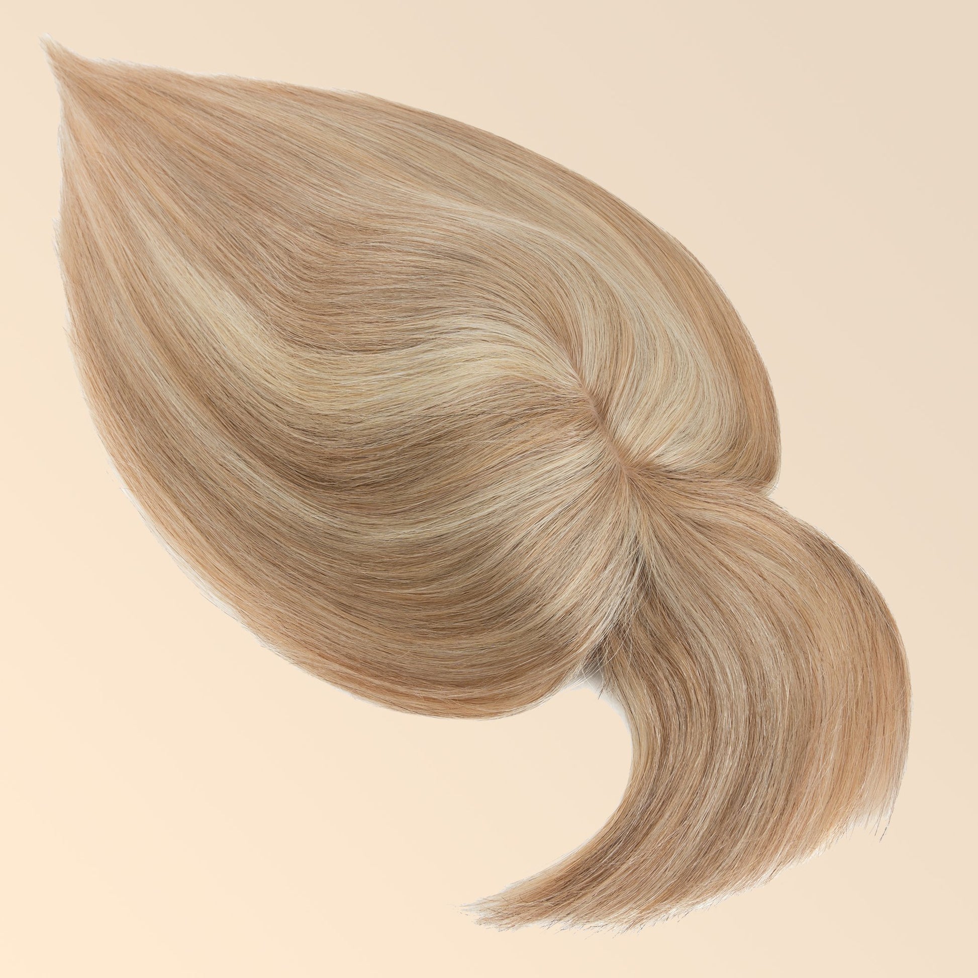 5x6" Bionic Scalp Top Golden Brown Blonde Highlight Human Hair Topper with Bangs segohair.com
