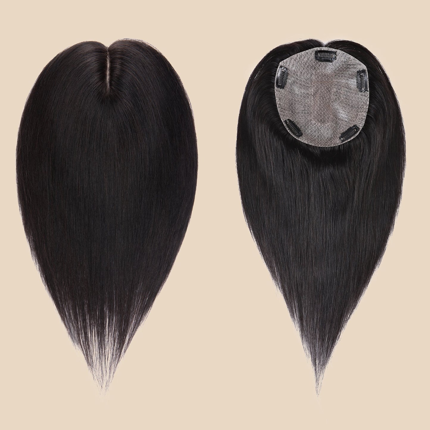 6x6.5" Silk Base with Bionic Net Natural Black Human Hair Topper segohair.com