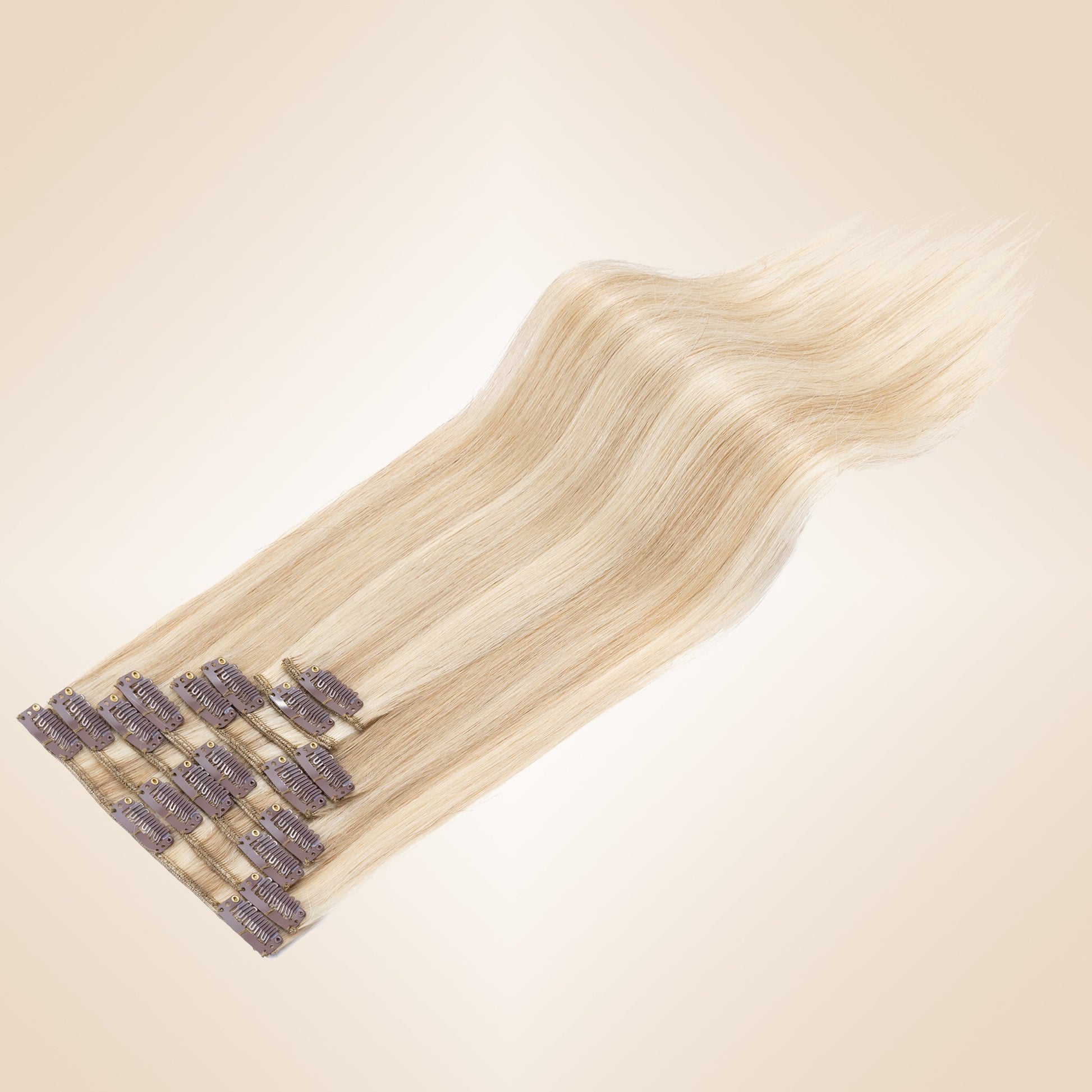 Ash Blonde Clip In Hair Extensions 8 PCS segohair.com