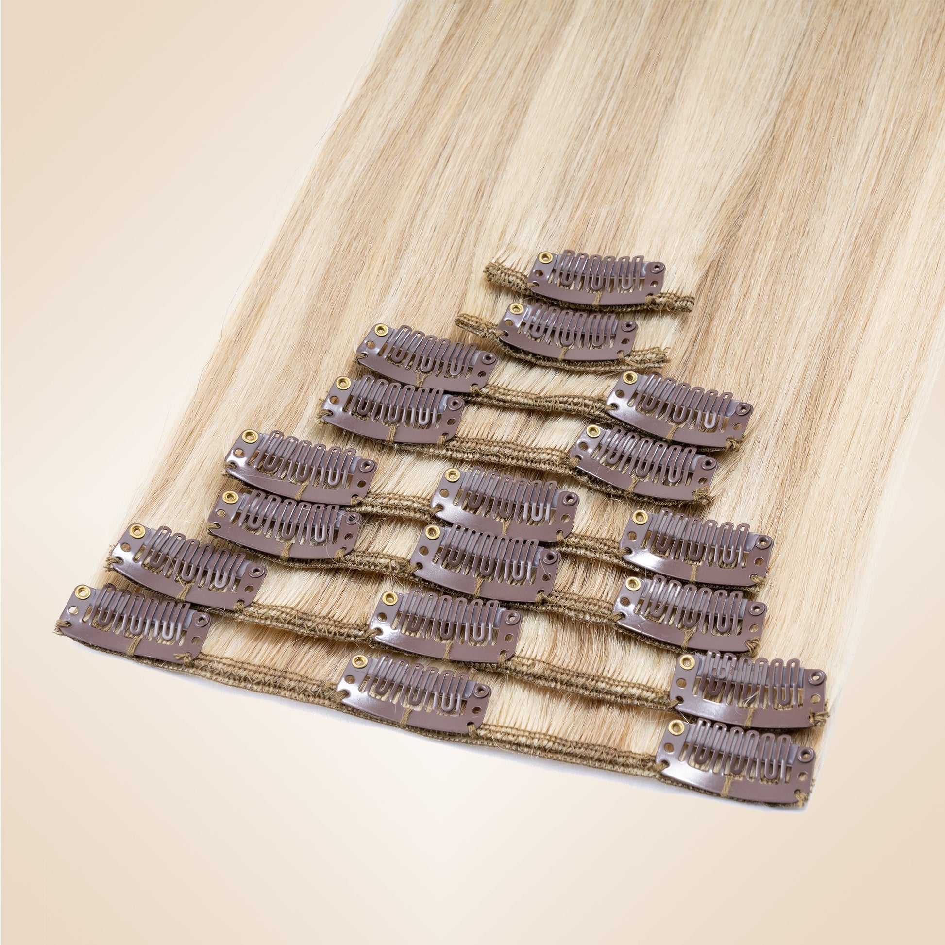Ash Blonde Clip In Hair Extensions 8 PCS segohair.com