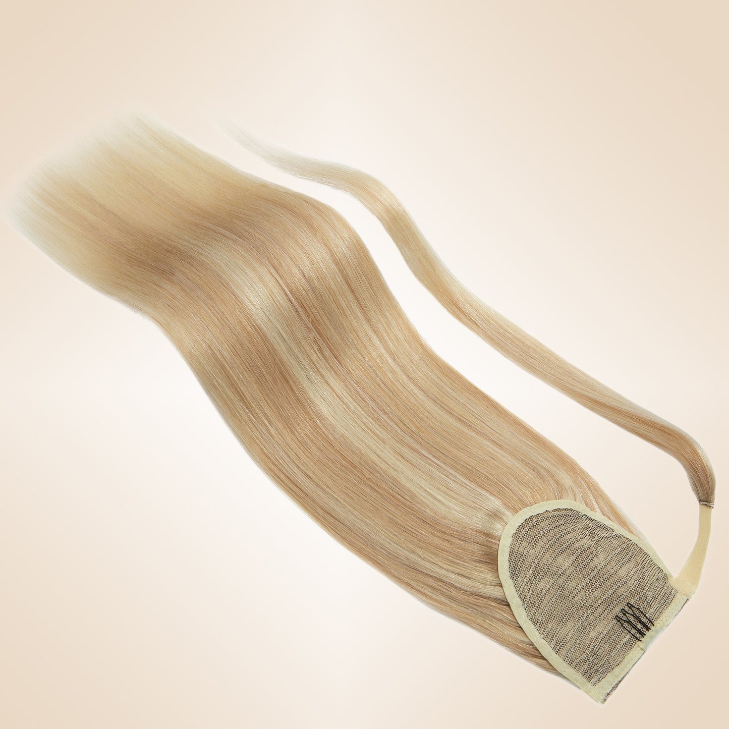 Ash Blonde Highlight Velcro Ponytail Extension segohair.com