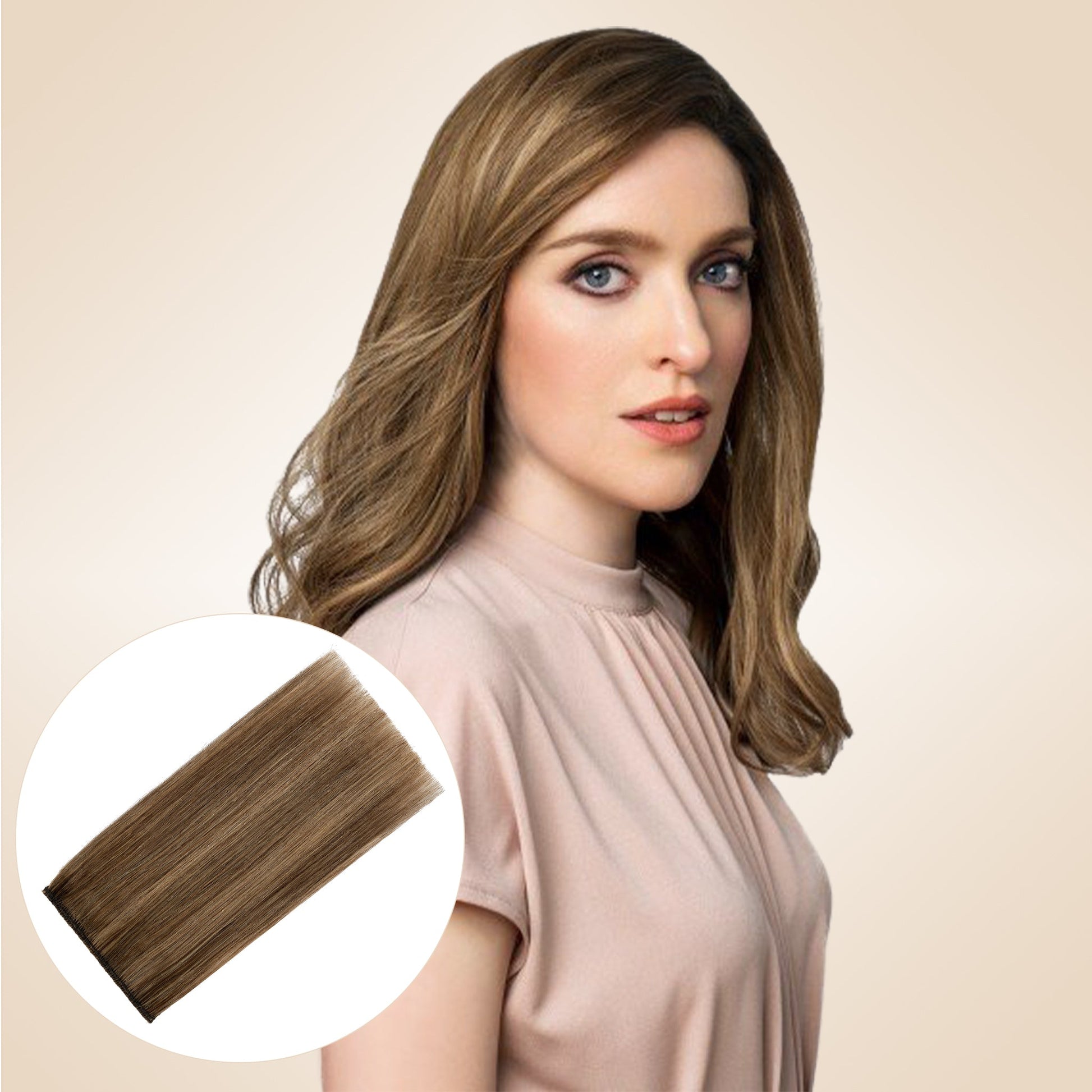 Brown Honey Blonde Highlighted Thinning Hair Fill-Ins segohair.com