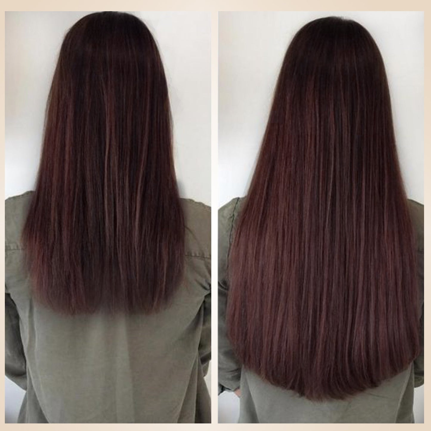 Burgundy Color Tape In Hair Extensions Invisible Weft 20 PCS segohair.com