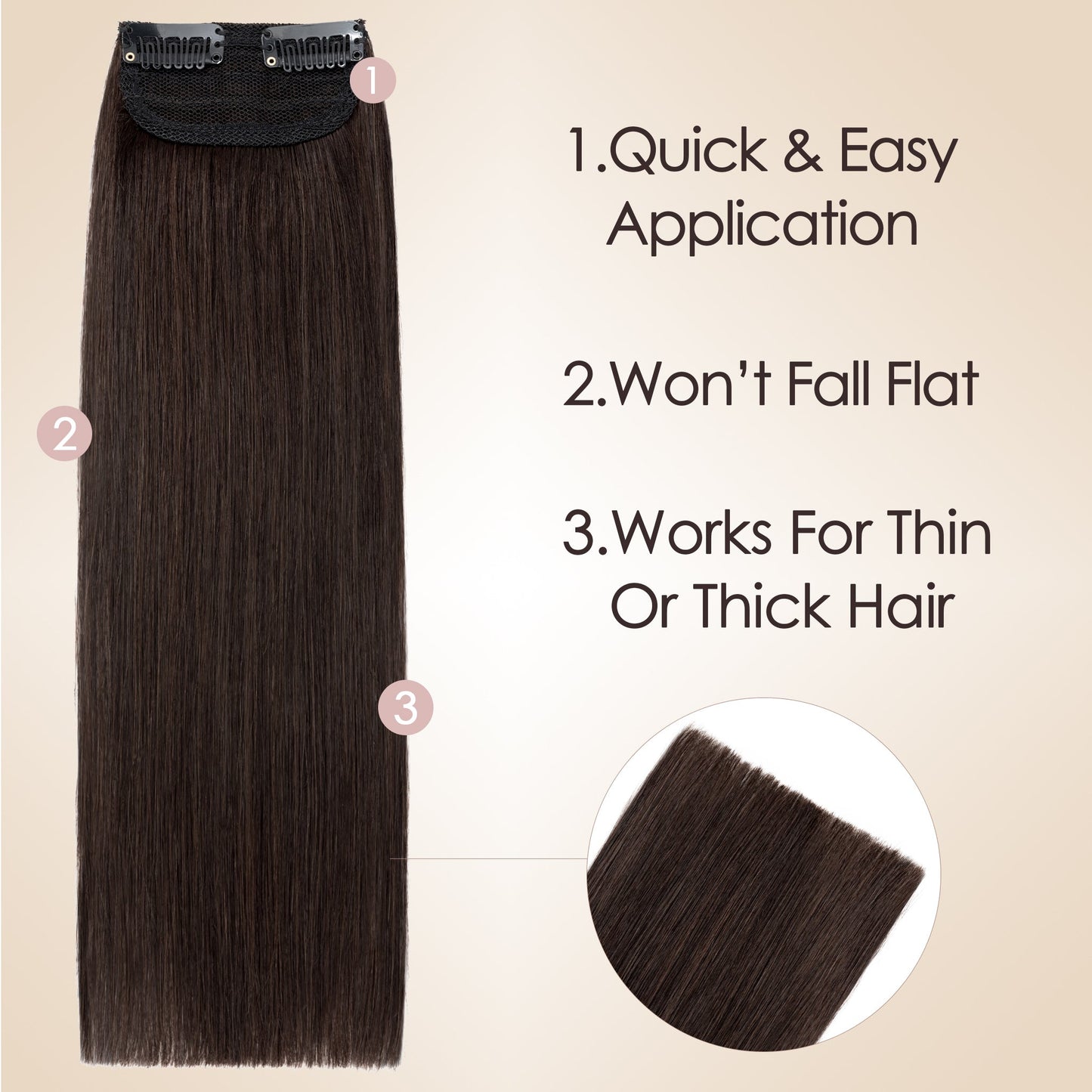 Dark Brown Thinning Hair Fill-Ins segohair.com