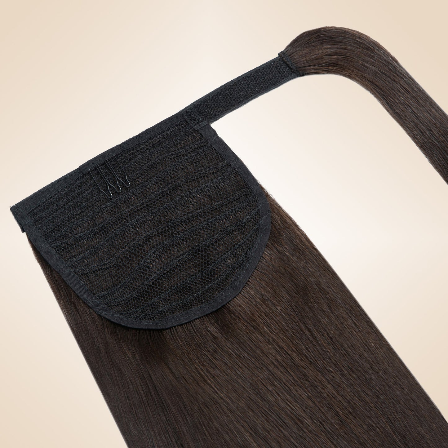 Dark Brown Velcro Ponytail Extension segohair.com