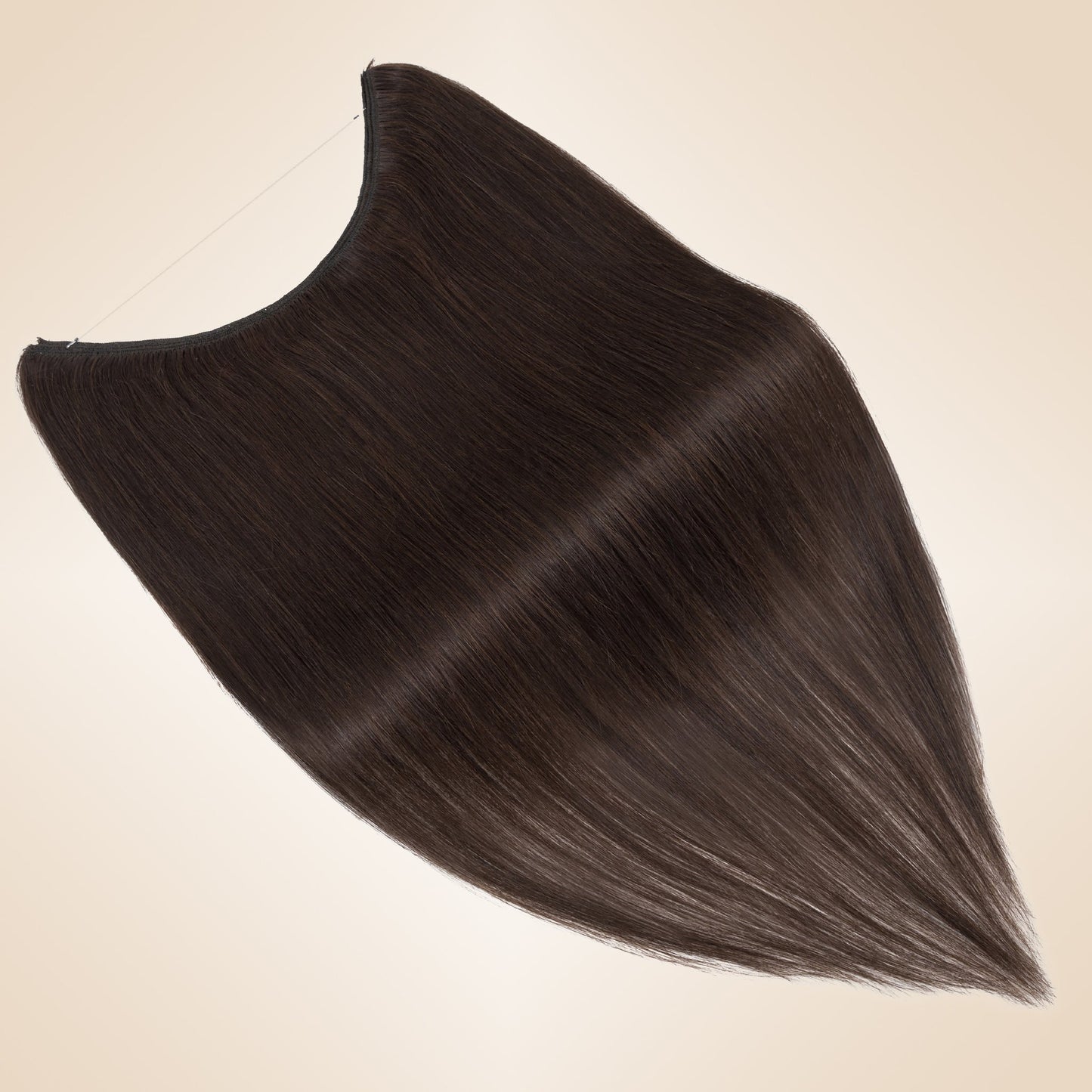 Dark Brown Volumized Halo Hair Extension segohair.com