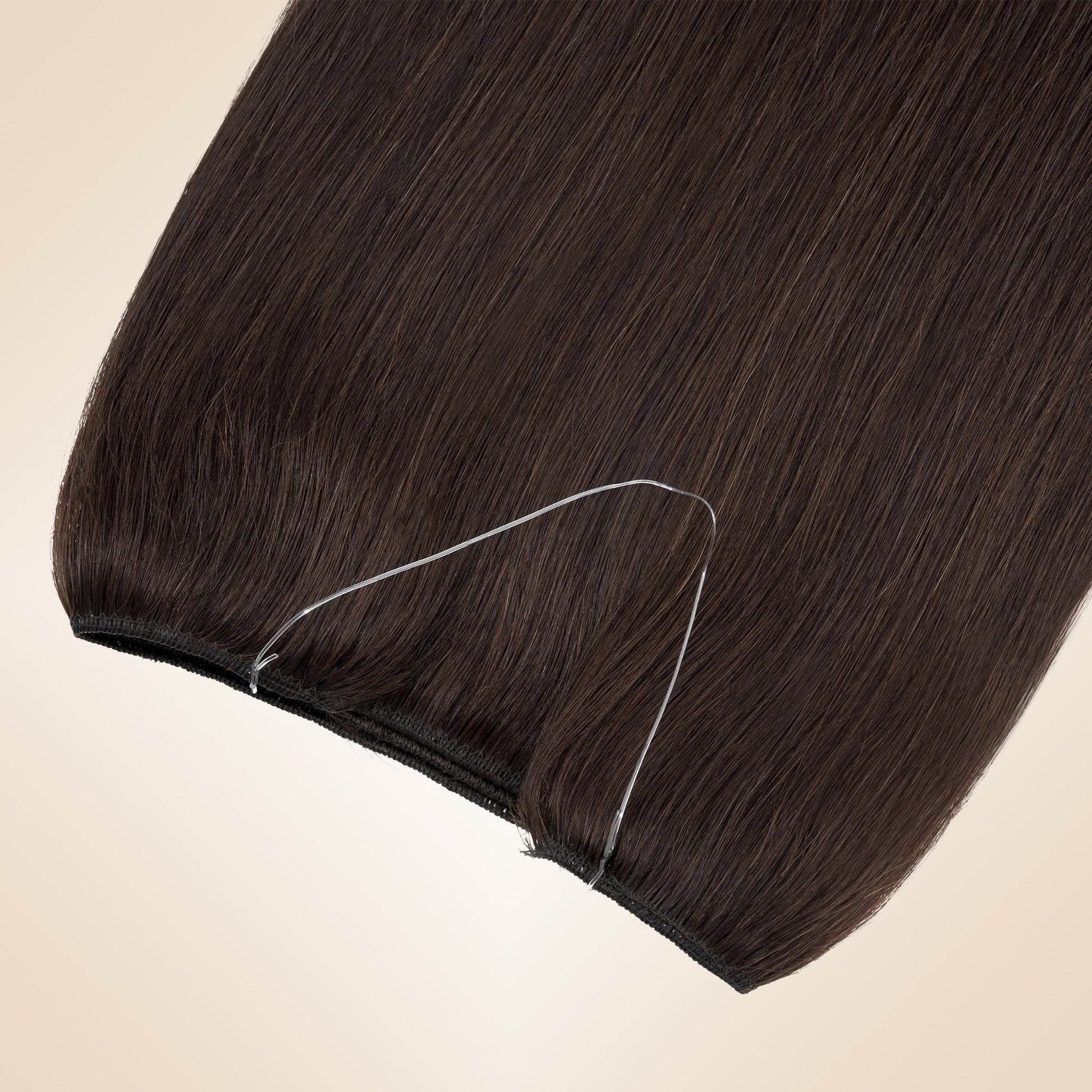 Dark Brown Volumized Halo Hair Extension segohair.com