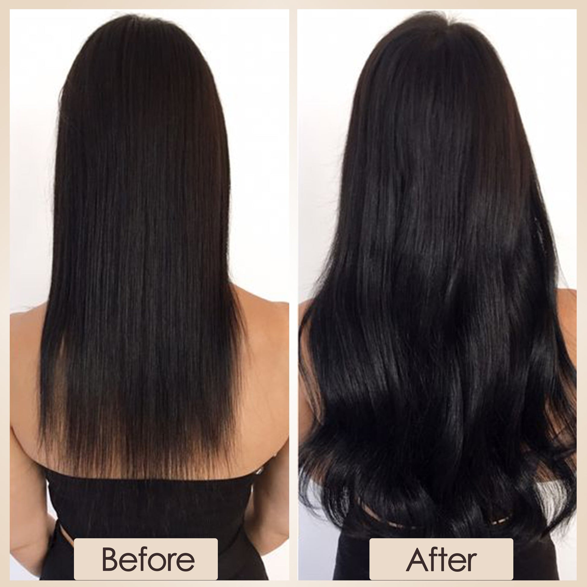 Double Drawn Volume Up Natural Black One Piece Clip In Hair Extension segohair.com