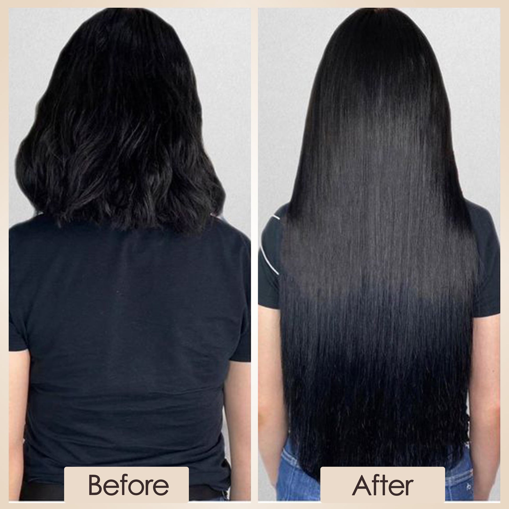 Double Wefts Natural Black Clip In Hair Extensions 8 PCS segohair.com