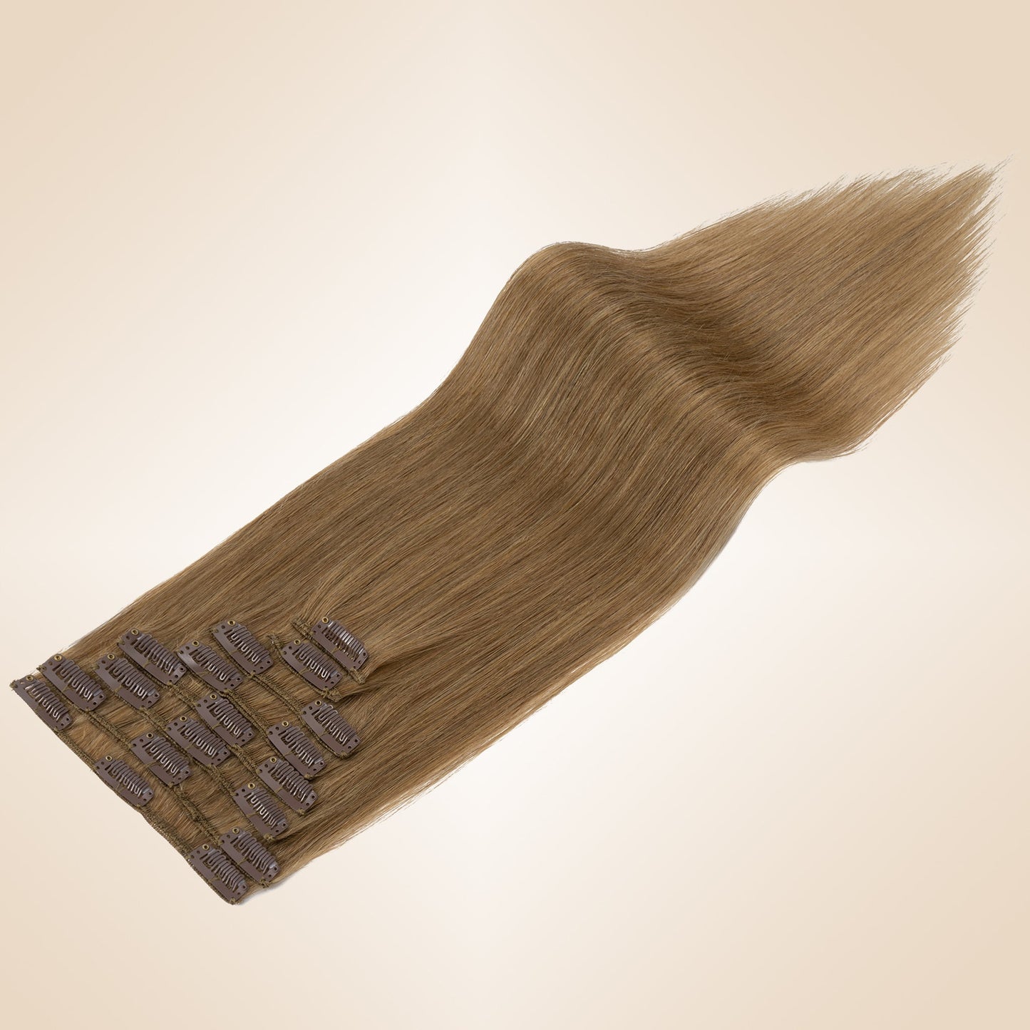 Light Brown Clip In Hair Extensions 8 PCS segohair.com