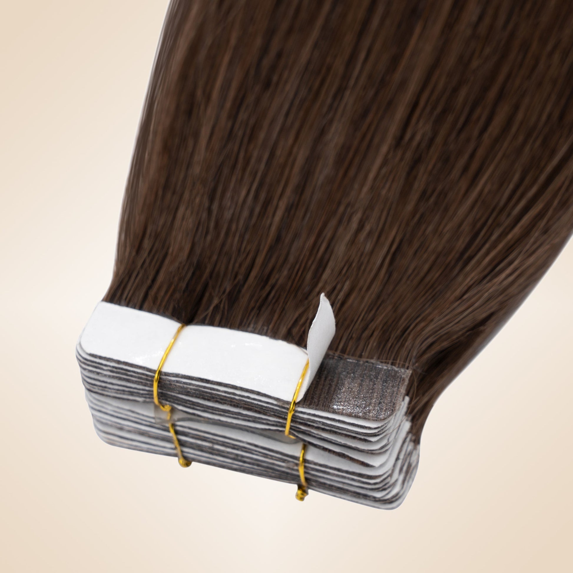 Lightweight Medium Brown Tape In Hair Extensions Invisible Weft 20 PCS segohair.com