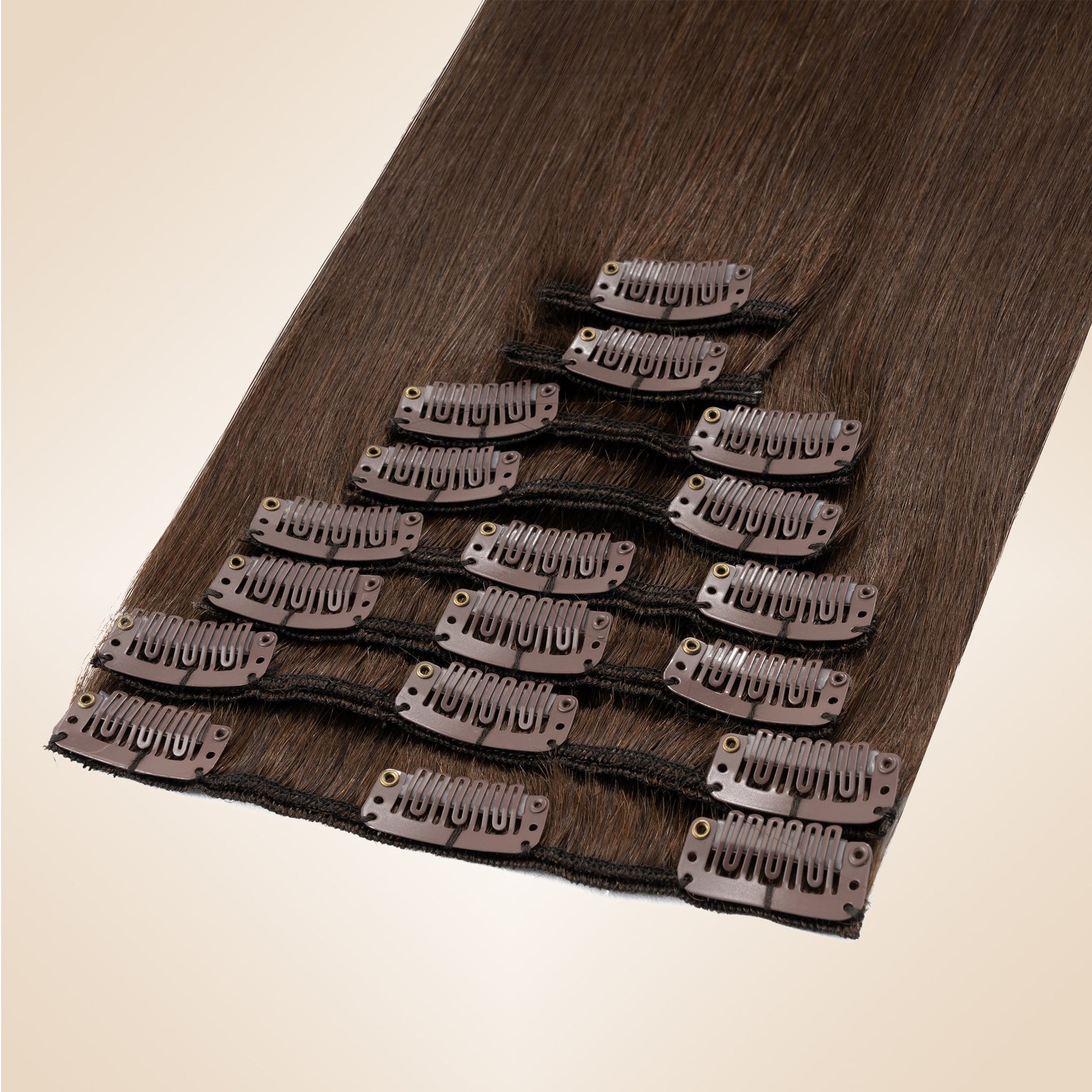 Medium Brown Clip In Hair Extensions 8 PCS segohair.com