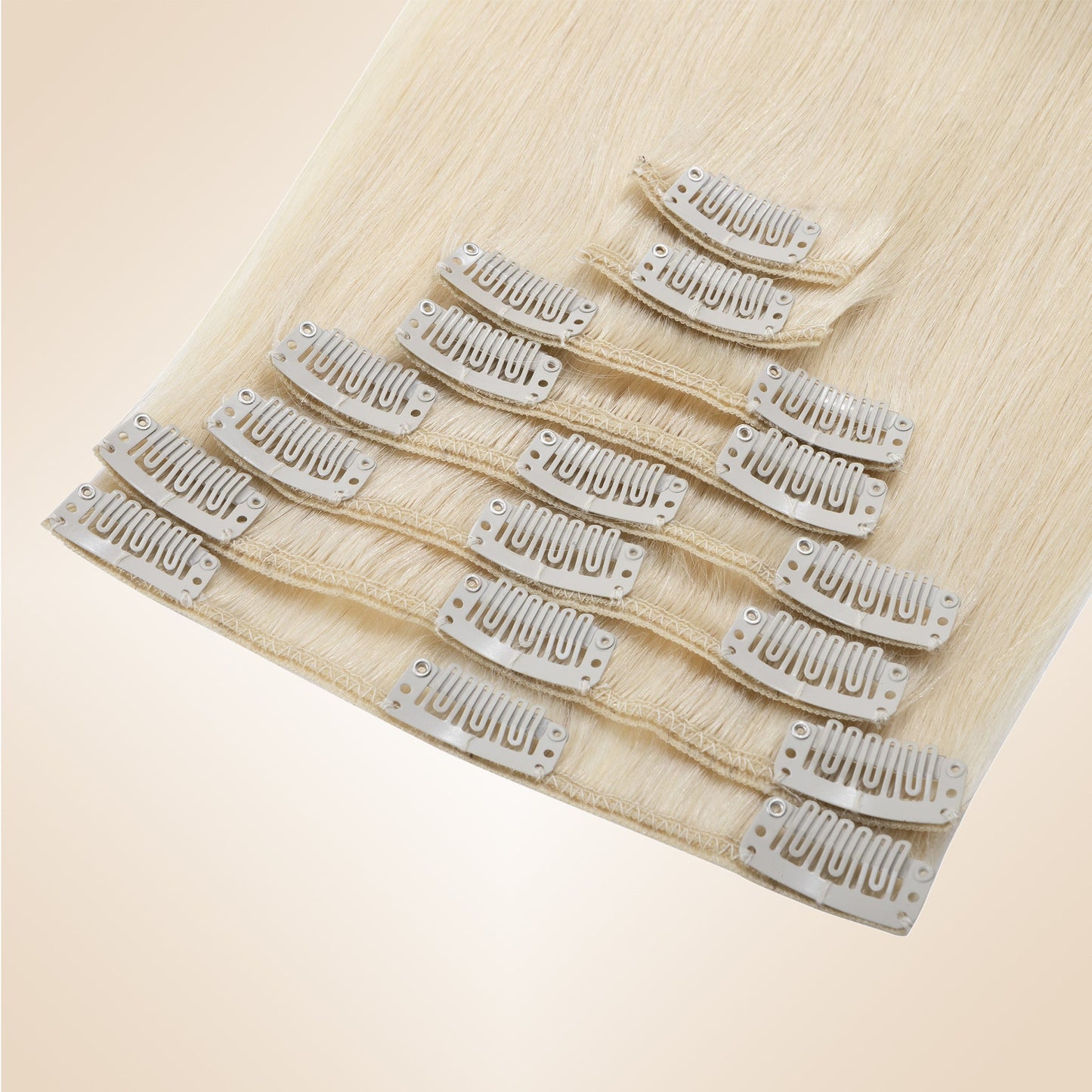 Platinum Blonde Clip In Hair Extensions 8 PCS segohair.com
