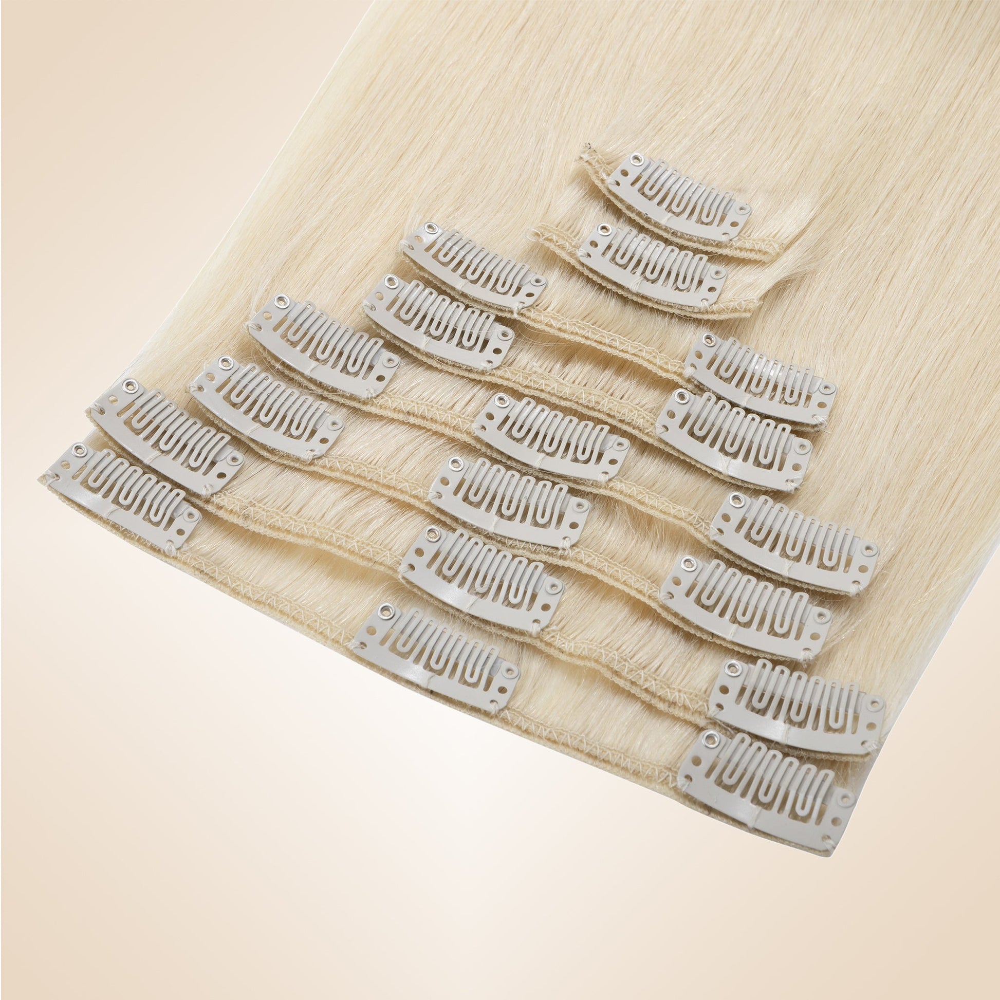 Platinum Blonde Clip In Hair Extensions 8 PCS segohair.com