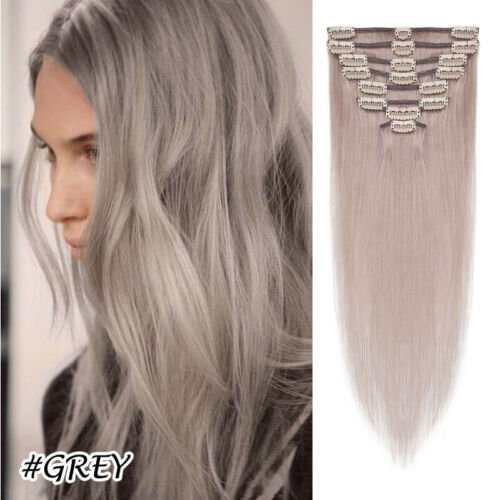 SEGO Clip in Hair Extensions Human Hair 8PCS 18-24inch