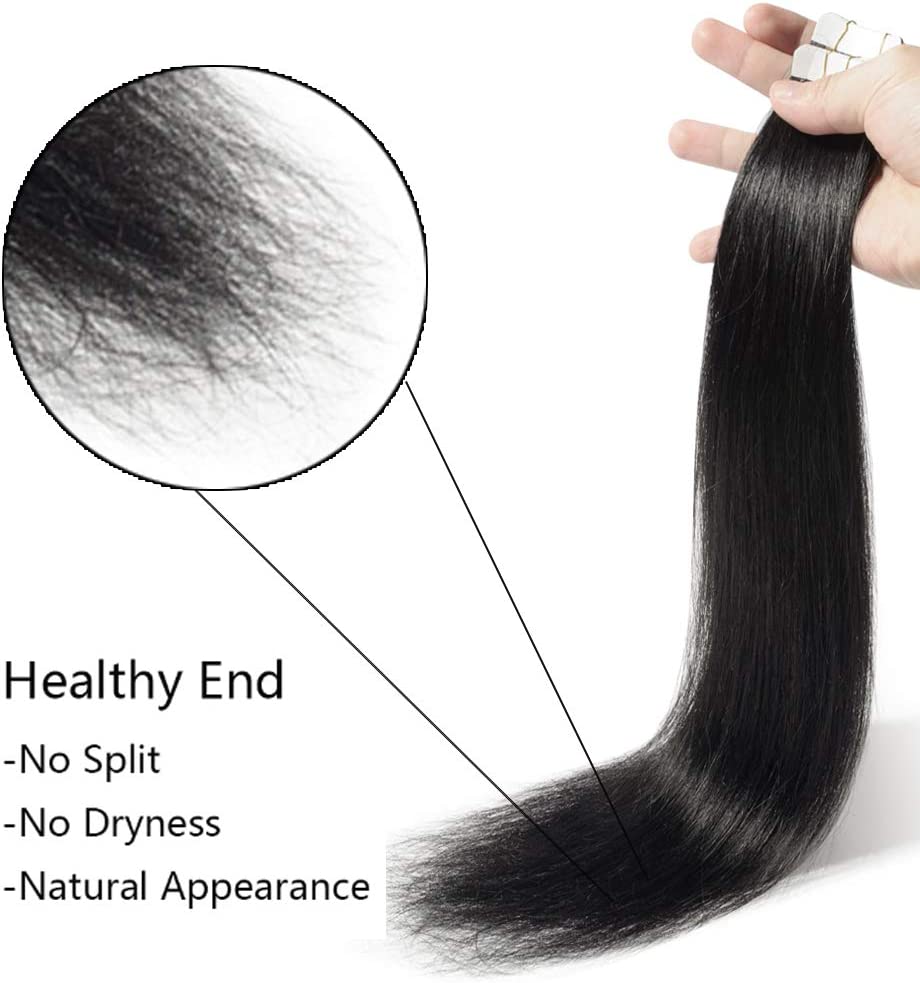 SEGO Tape in Hair Extensions Straight Invisible Skin Weft 10 PCS