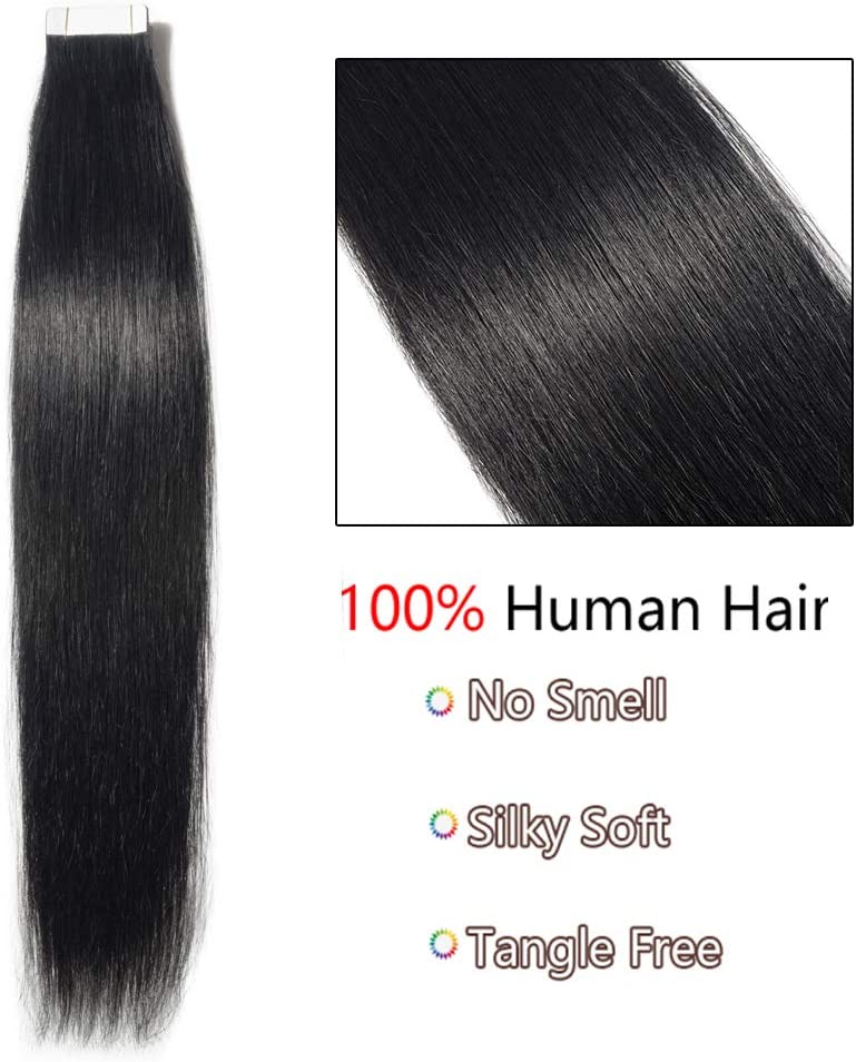 SEGO Tape in Hair Extensions Straight Invisible Skin Weft 10 PCS