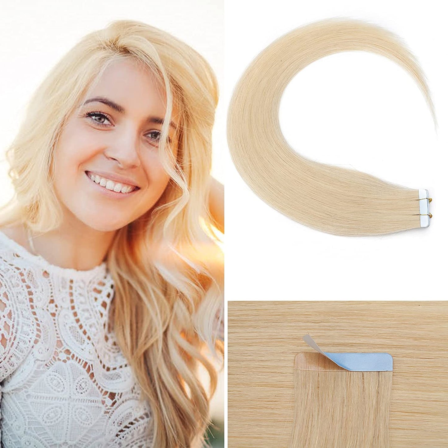 SEGO Tape in Hair Extensions Straight Invisible Skin Weft 10 PCS