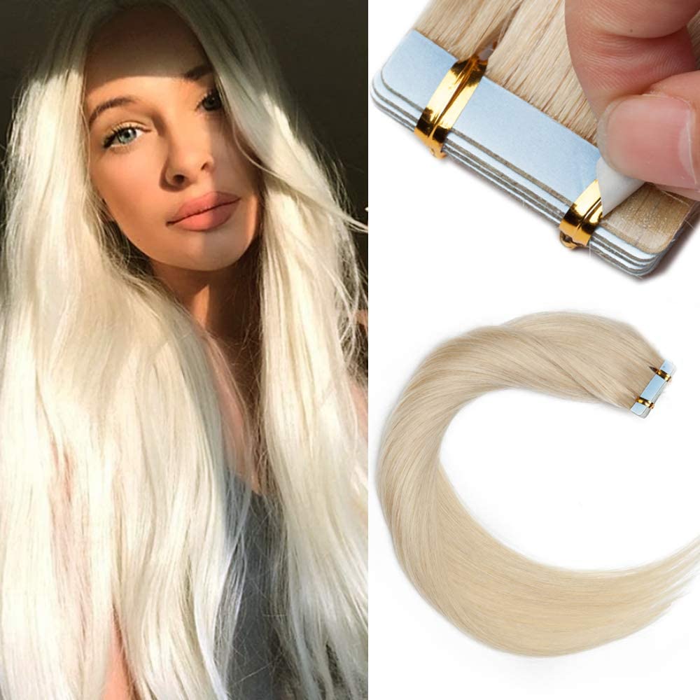 SEGO Tape in Hair Extensions Straight Invisible Skin Weft 10 PCS
