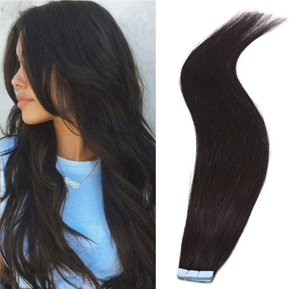 SEGO Tape in Hair Extensions Straight Invisible Skin Weft 10 PCS