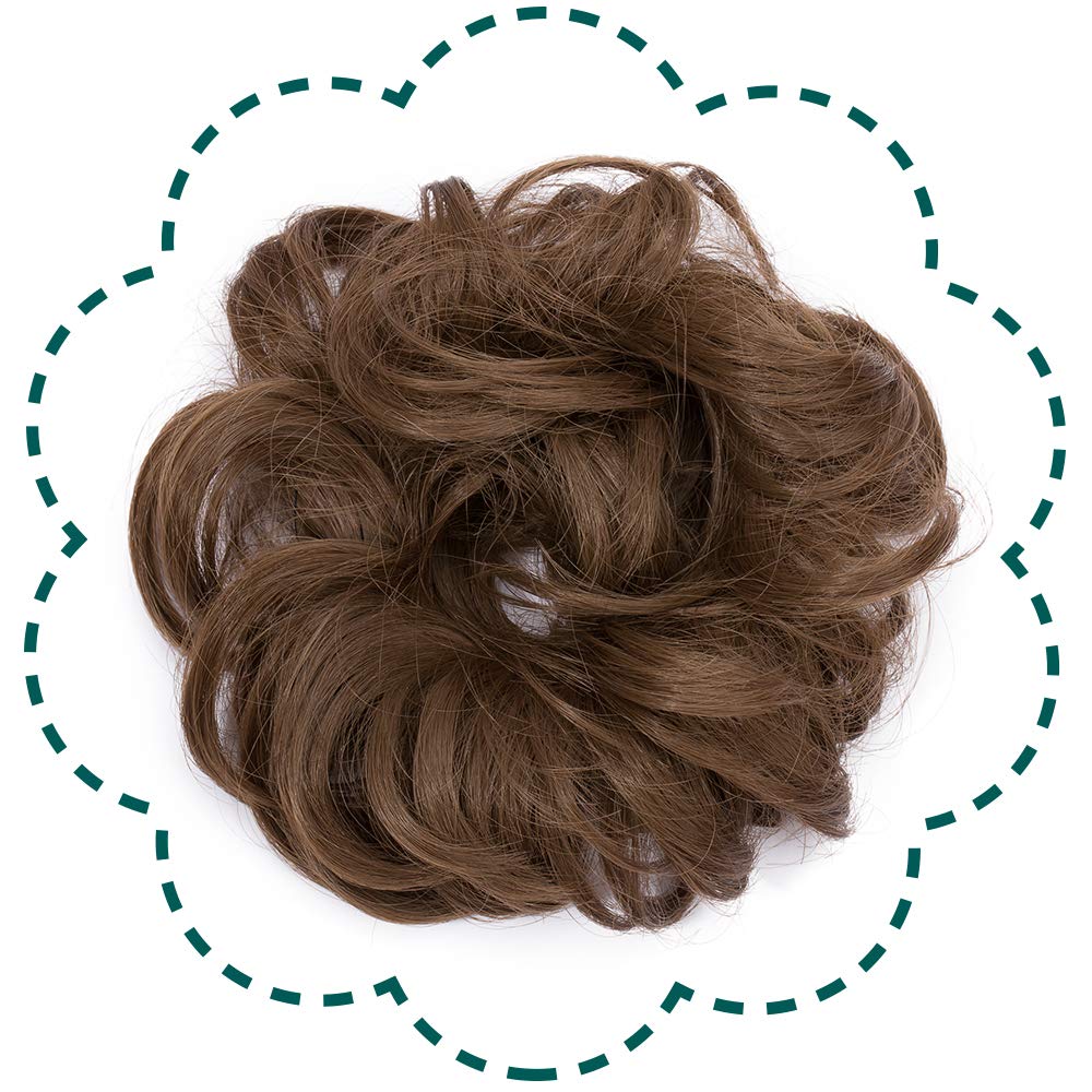 Synthetic Hair Bun Scrunchy Messy Donut Wavy 30g